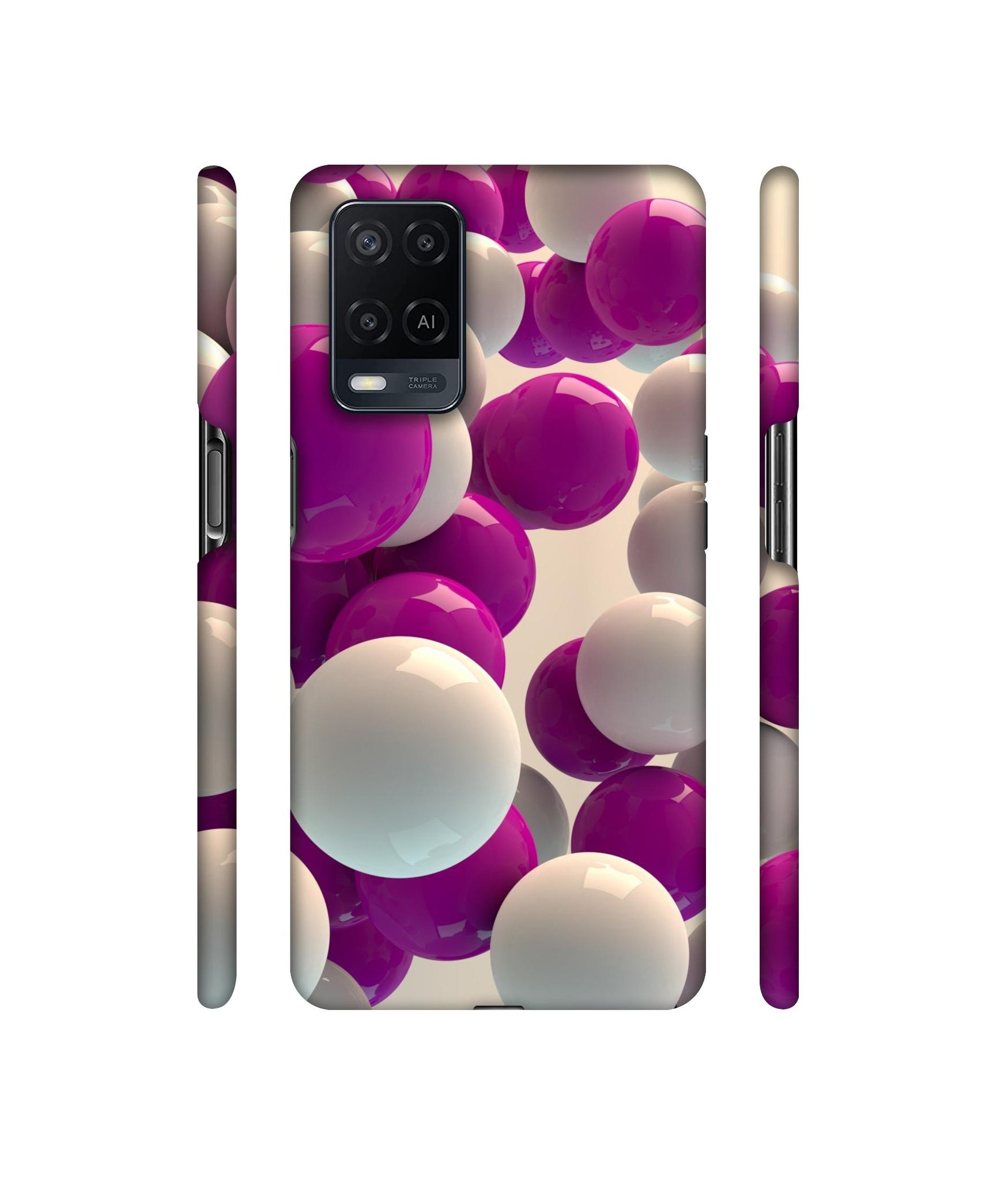3D Balloons Designer Hard Back Cover for Oppo A54 4G
