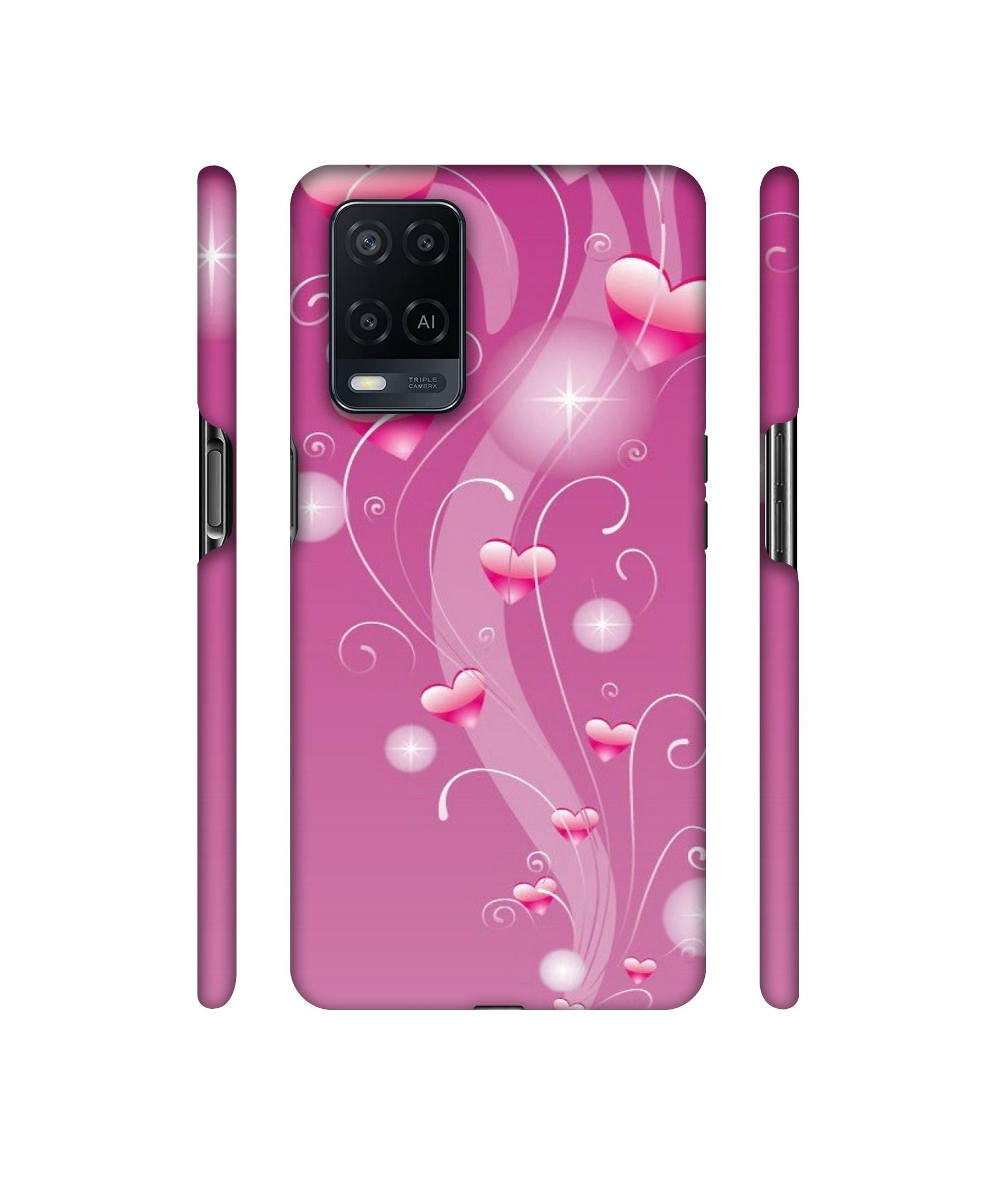 Tea White Designer Hard Back Cover for Oppo A54 4G