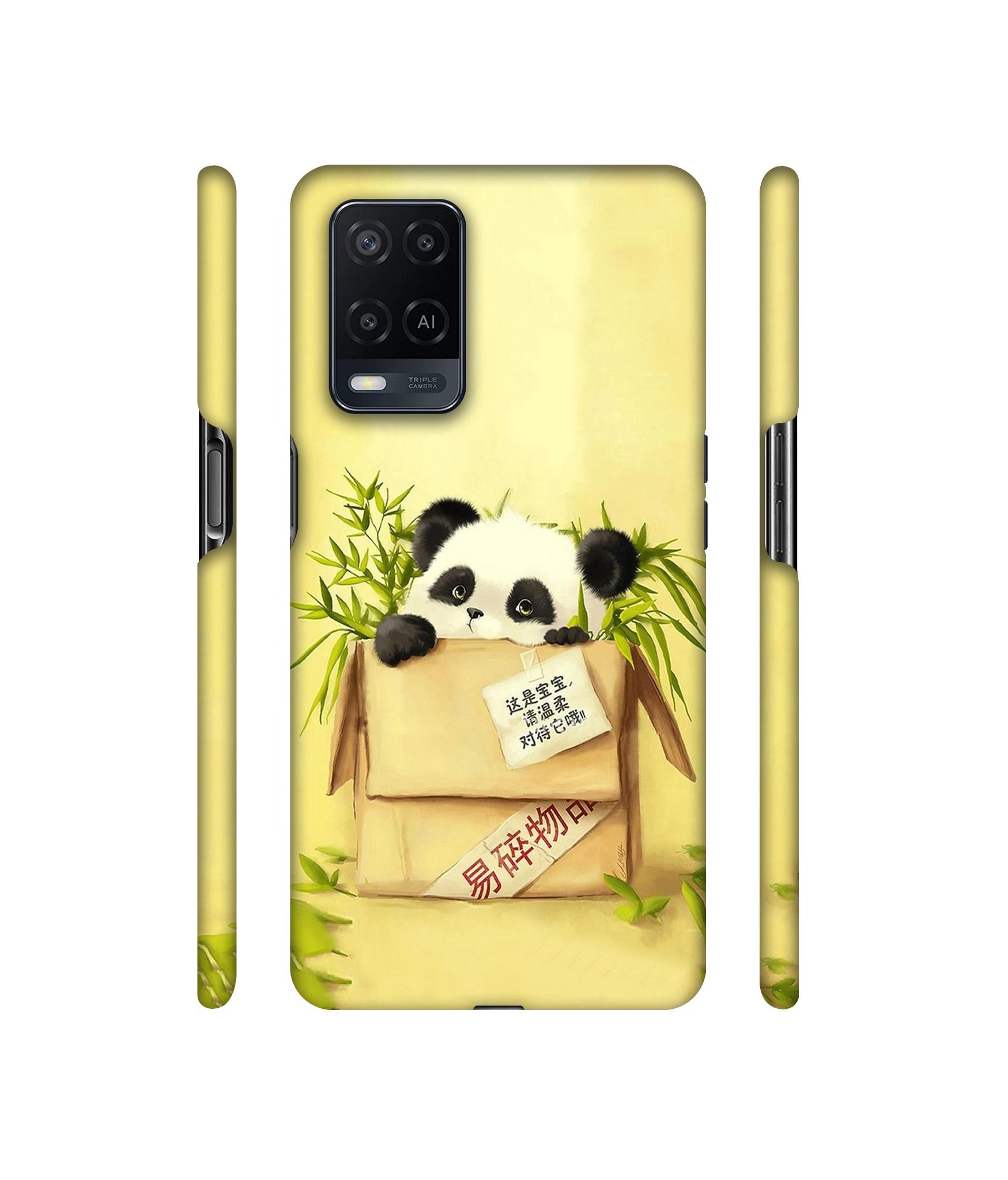 Panda In Box Designer Hard Back Cover for Oppo A54 4G
