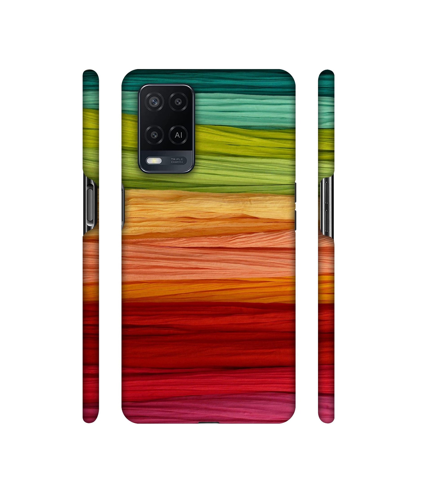 Colorful Thread Designer Hard Back Cover for Oppo A54 4G