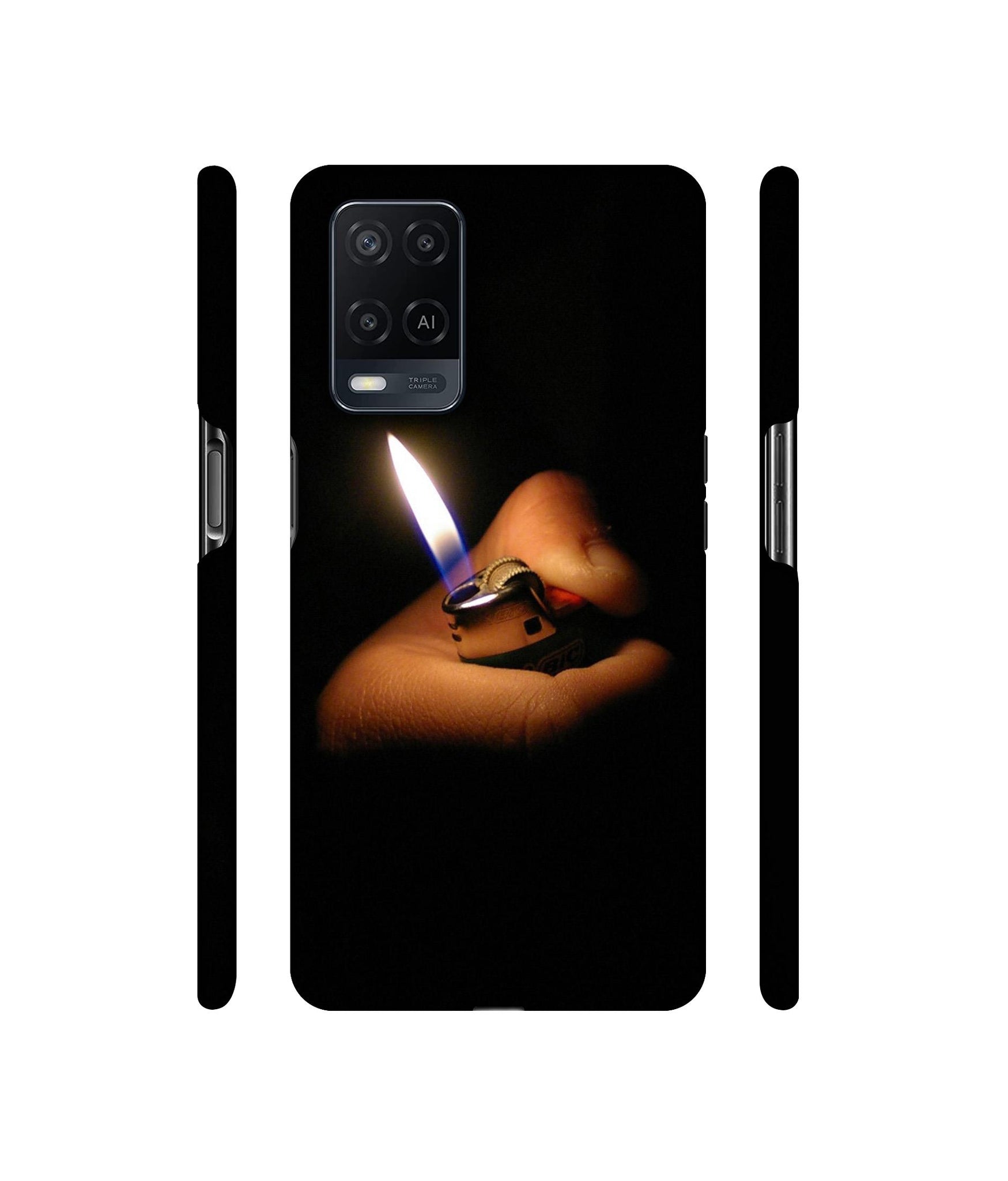Lighter Flames Designer Hard Back Cover for Oppo A54 4G