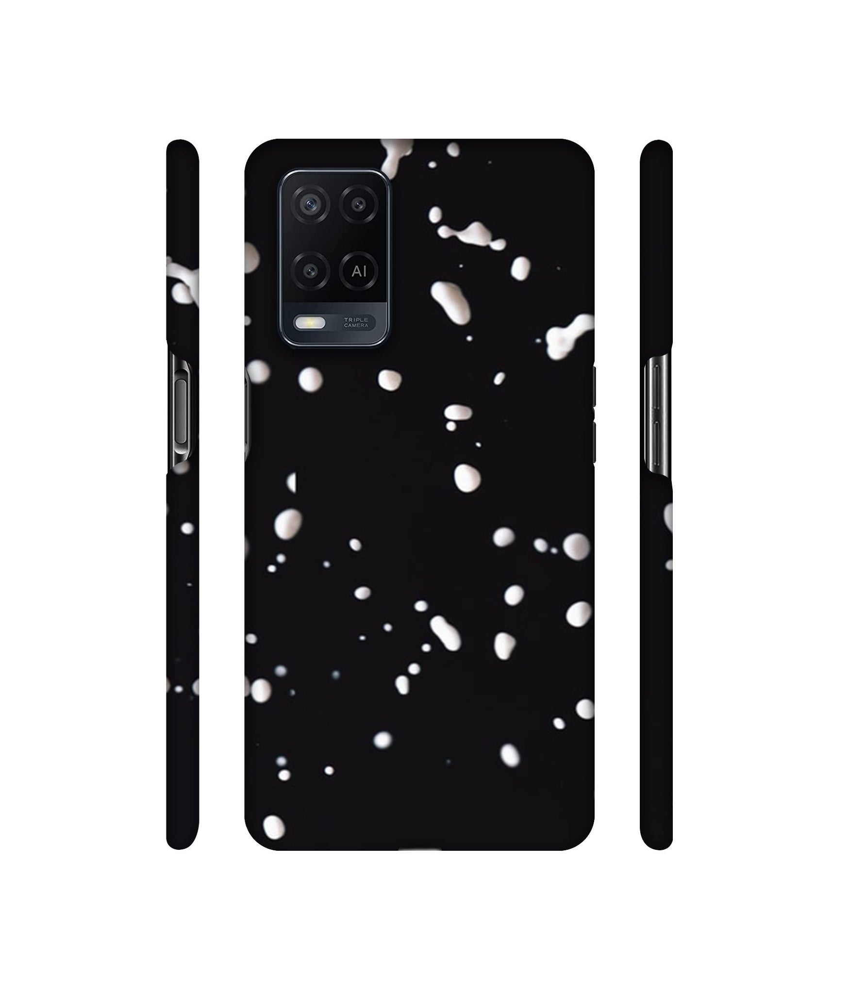 Milk Splash Designer Hard Back Cover for Oppo A54 4G