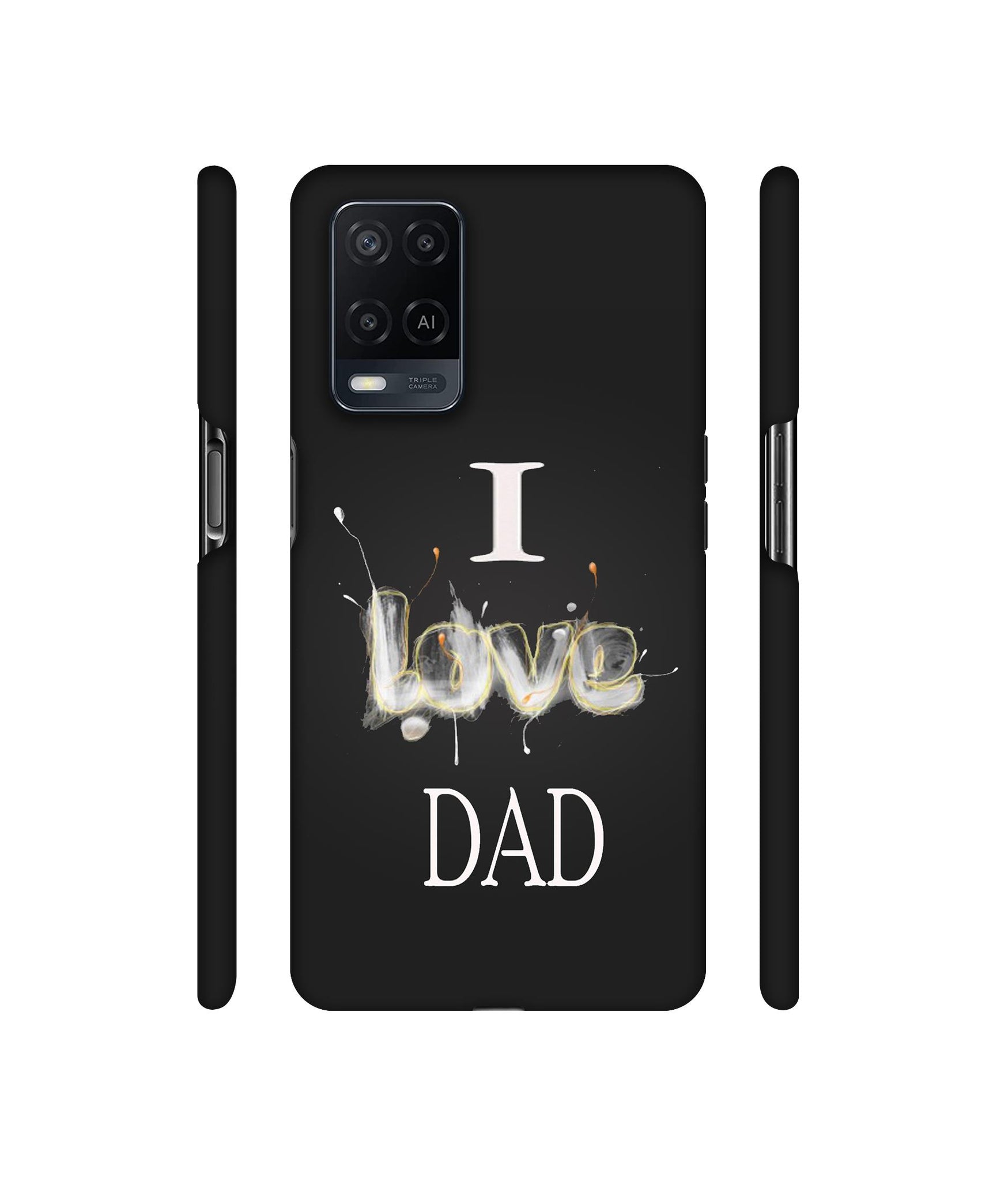 Happy Quote Designer Hard Back Cover for Oppo A54 4G