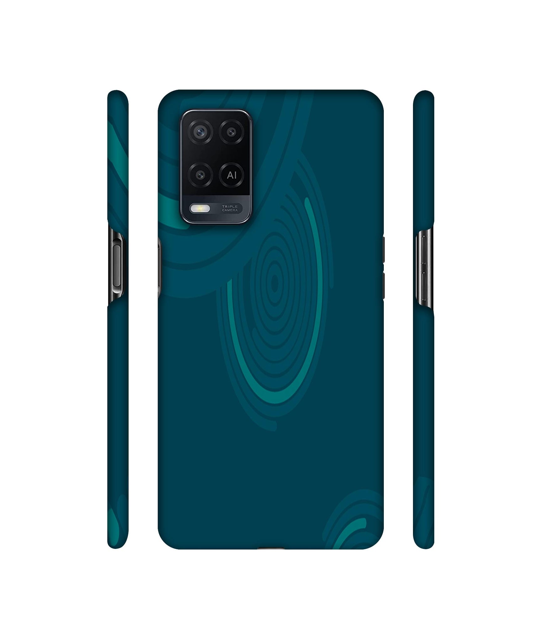 Round Texture Designer Hard Back Cover for Oppo A54 4G