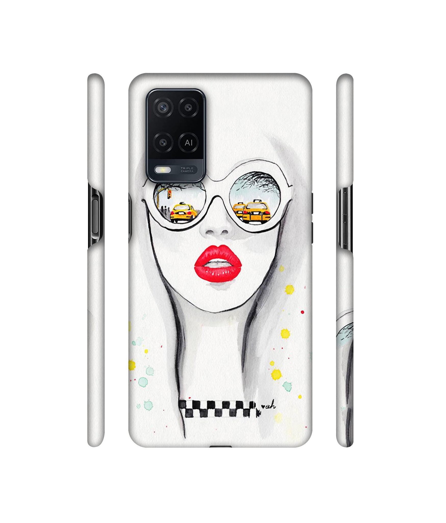 Girl Designer Hard Back Cover for Oppo A54 4G
