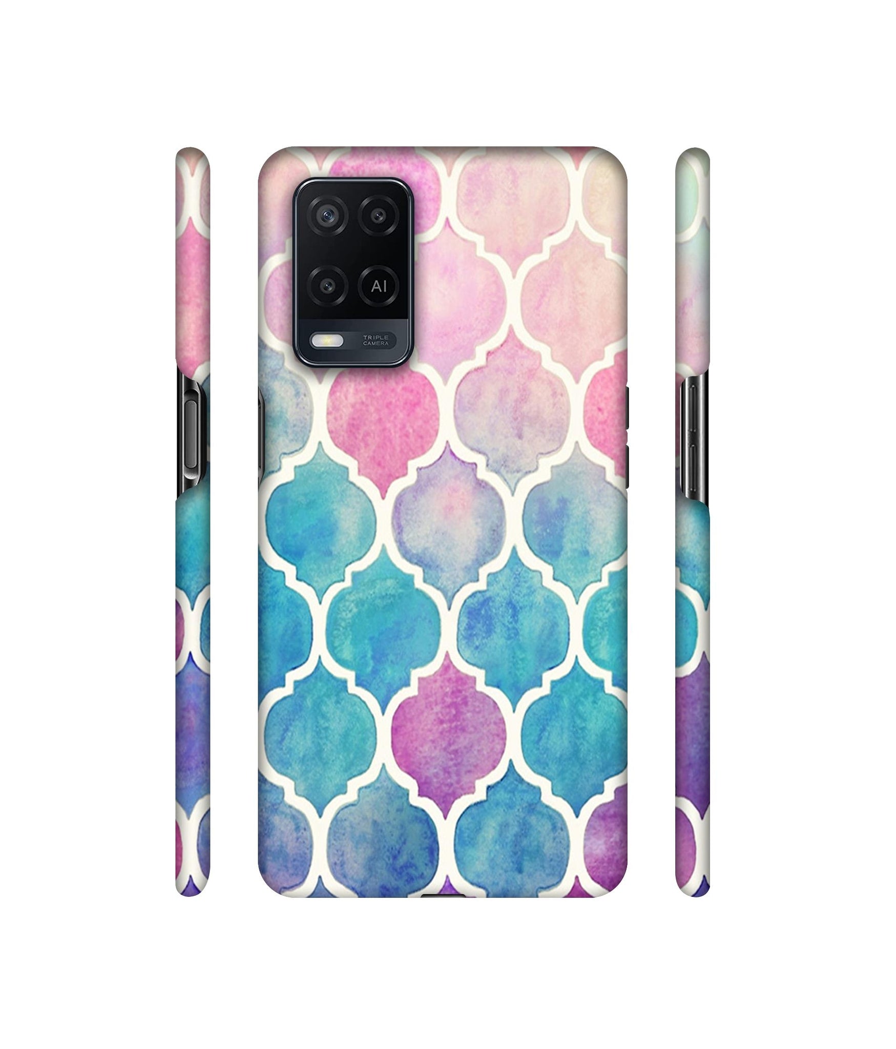 Patterns Art Designer Hard Back Cover for Oppo A54 4G