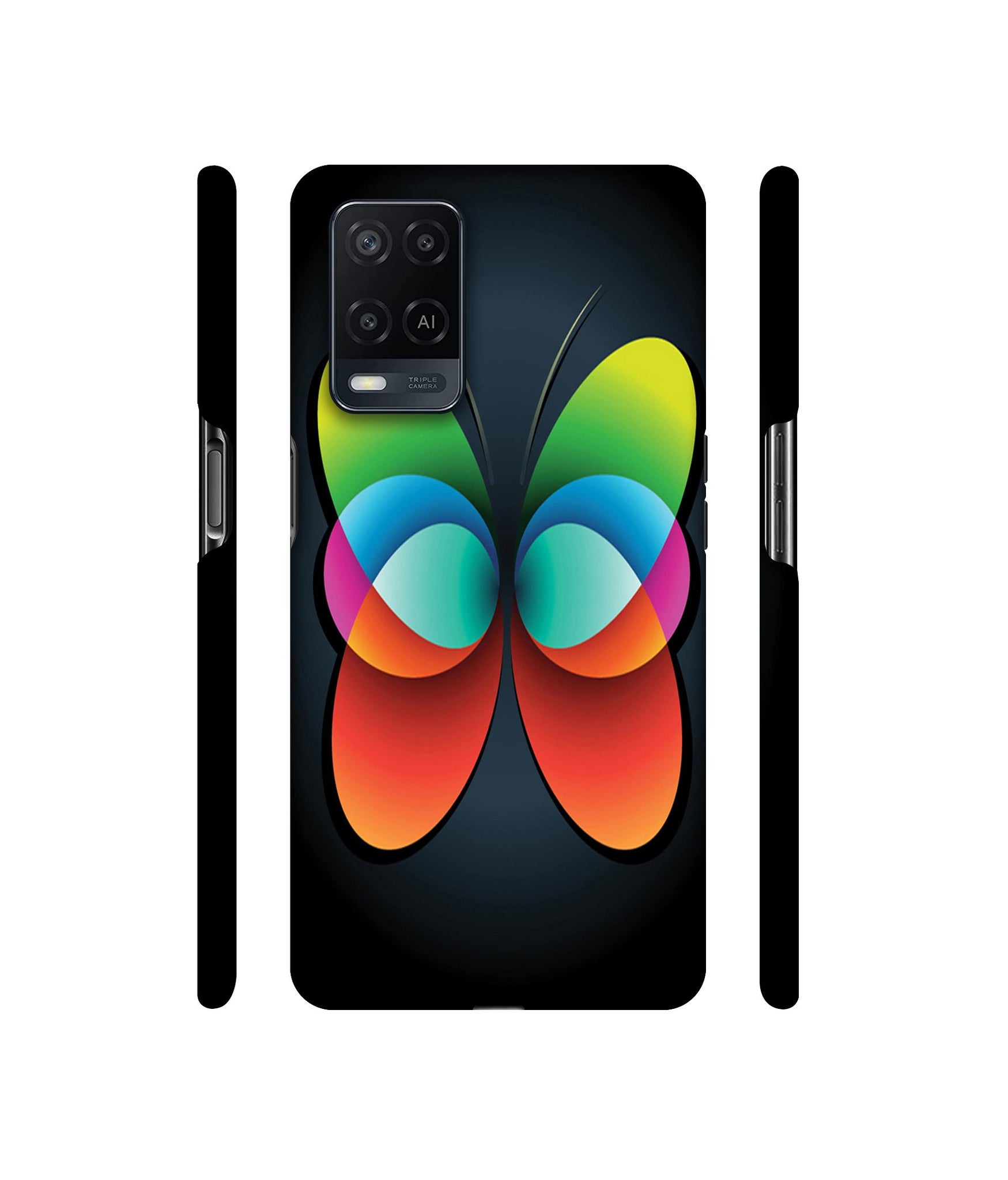 Colourfull Butterfly Designer Hard Back Cover for Oppo A54 4G