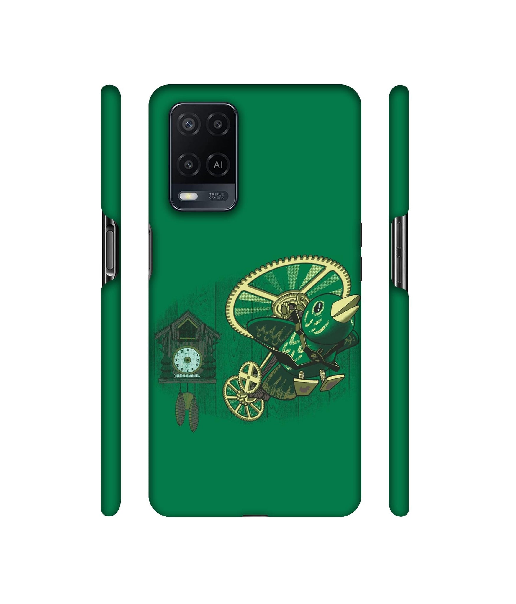 Clock Bird Designer Hard Back Cover for Oppo A54 4G