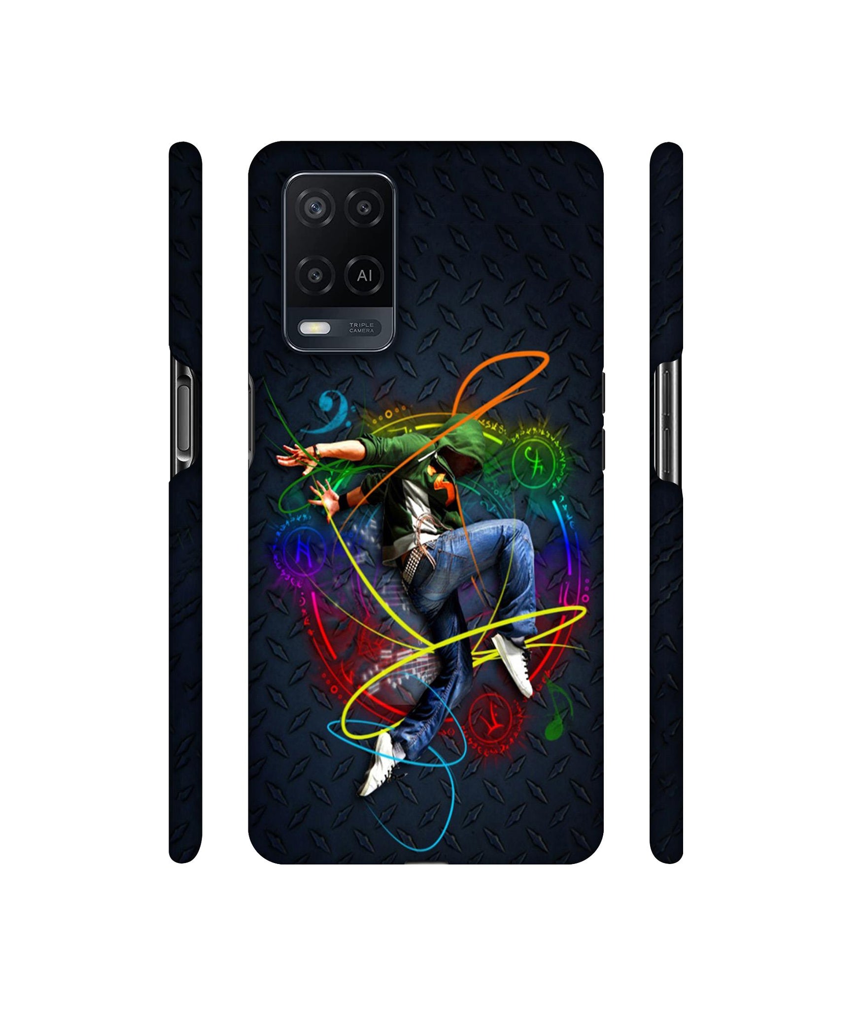 Boy With Music Designer Hard Back Cover for Oppo A54 4G