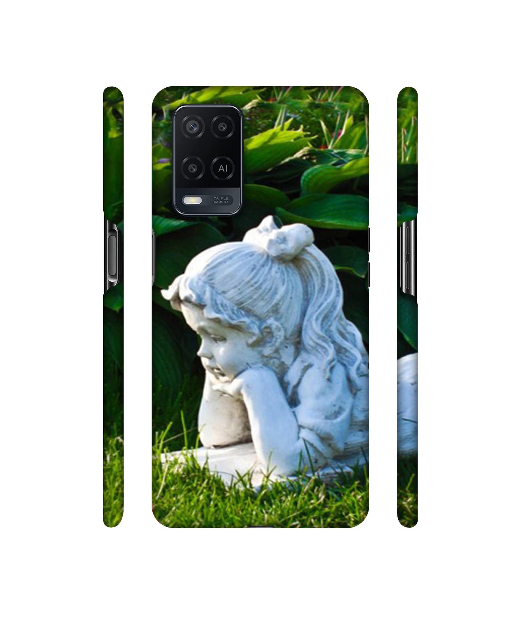 Statue of Girl Designer Hard Back Cover for Oppo A54 4G