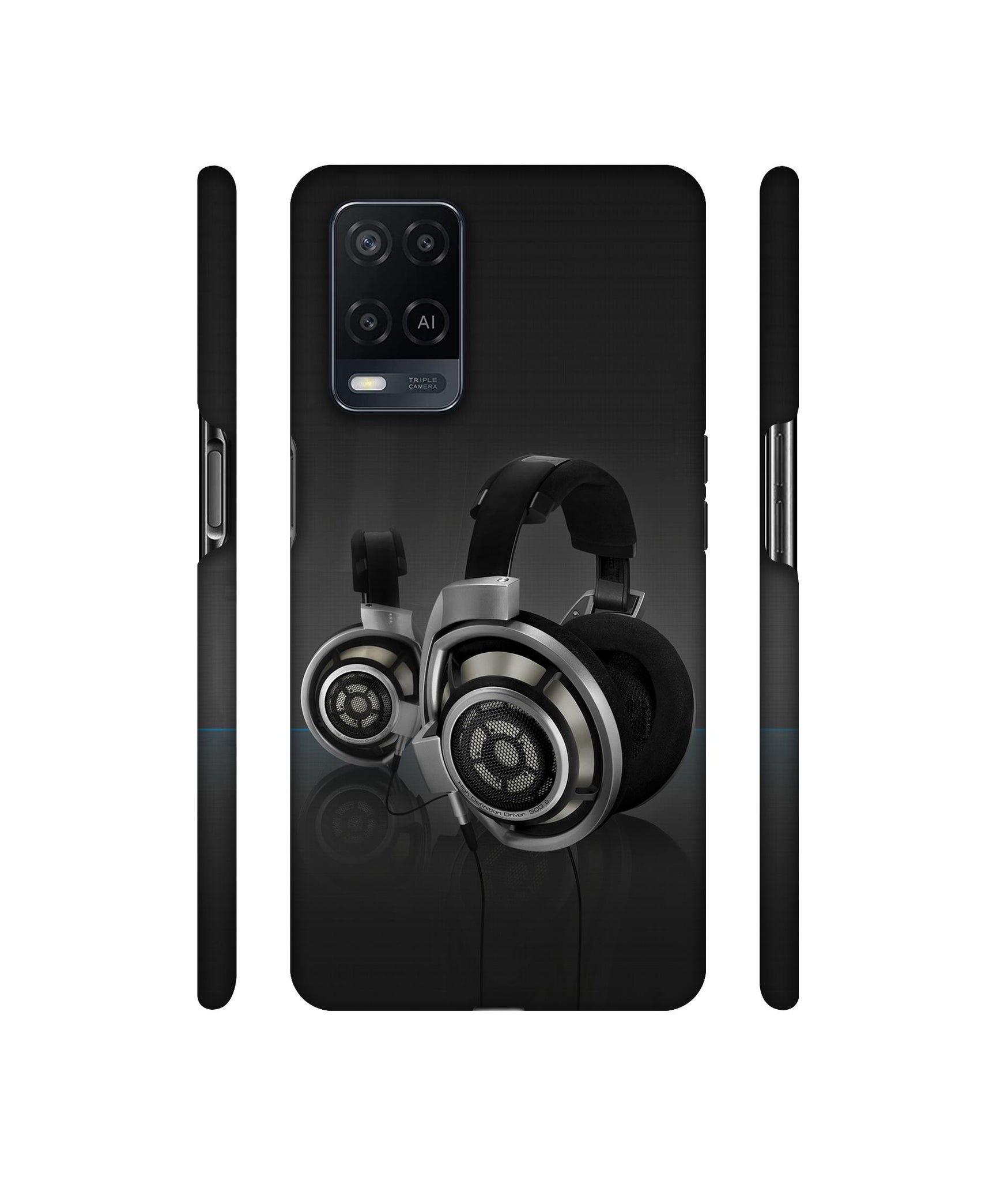 Head Phone Designer Hard Back Cover for Oppo A54 4G