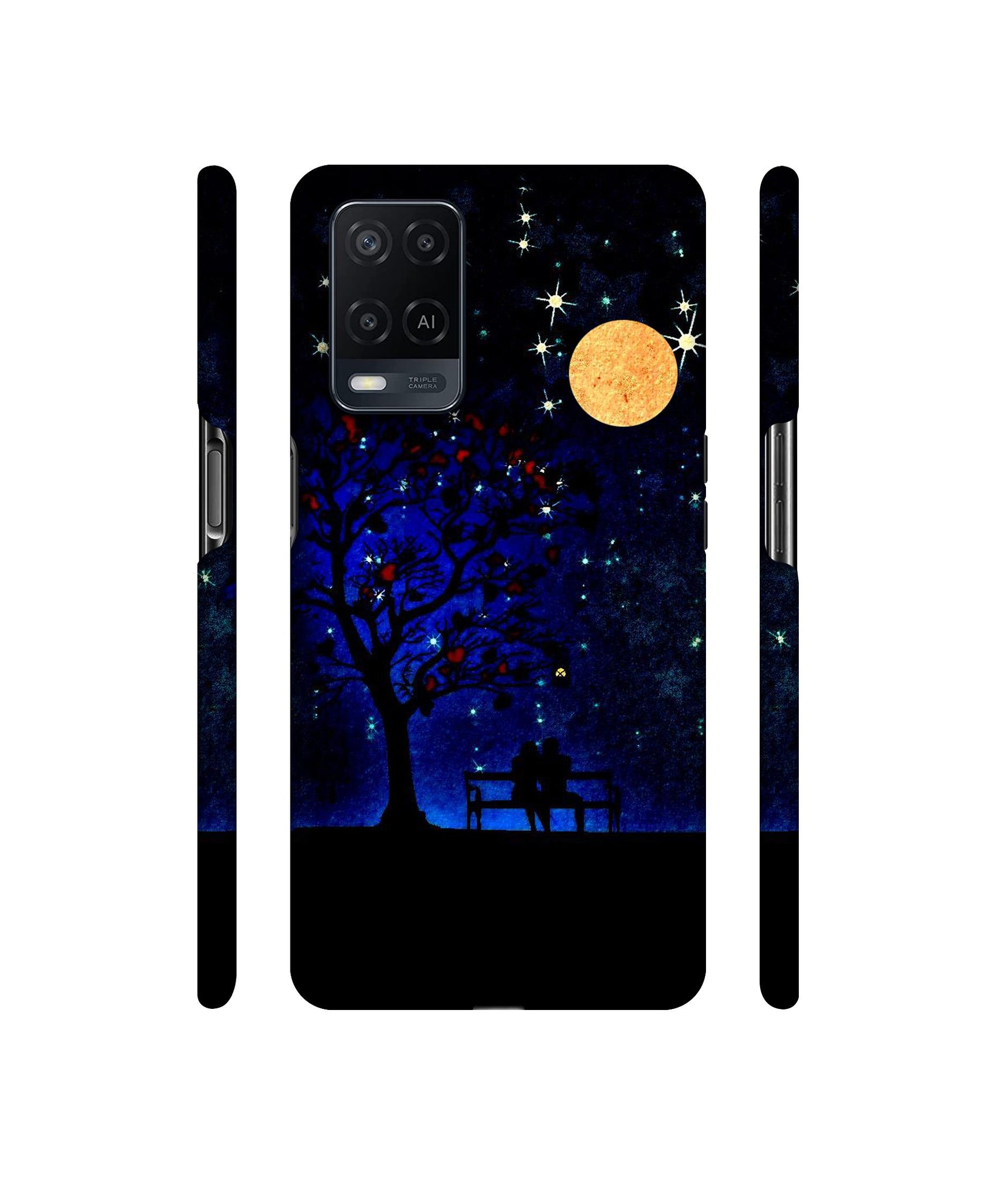 Blue Sky Designer Hard Back Cover for Oppo A54 4G