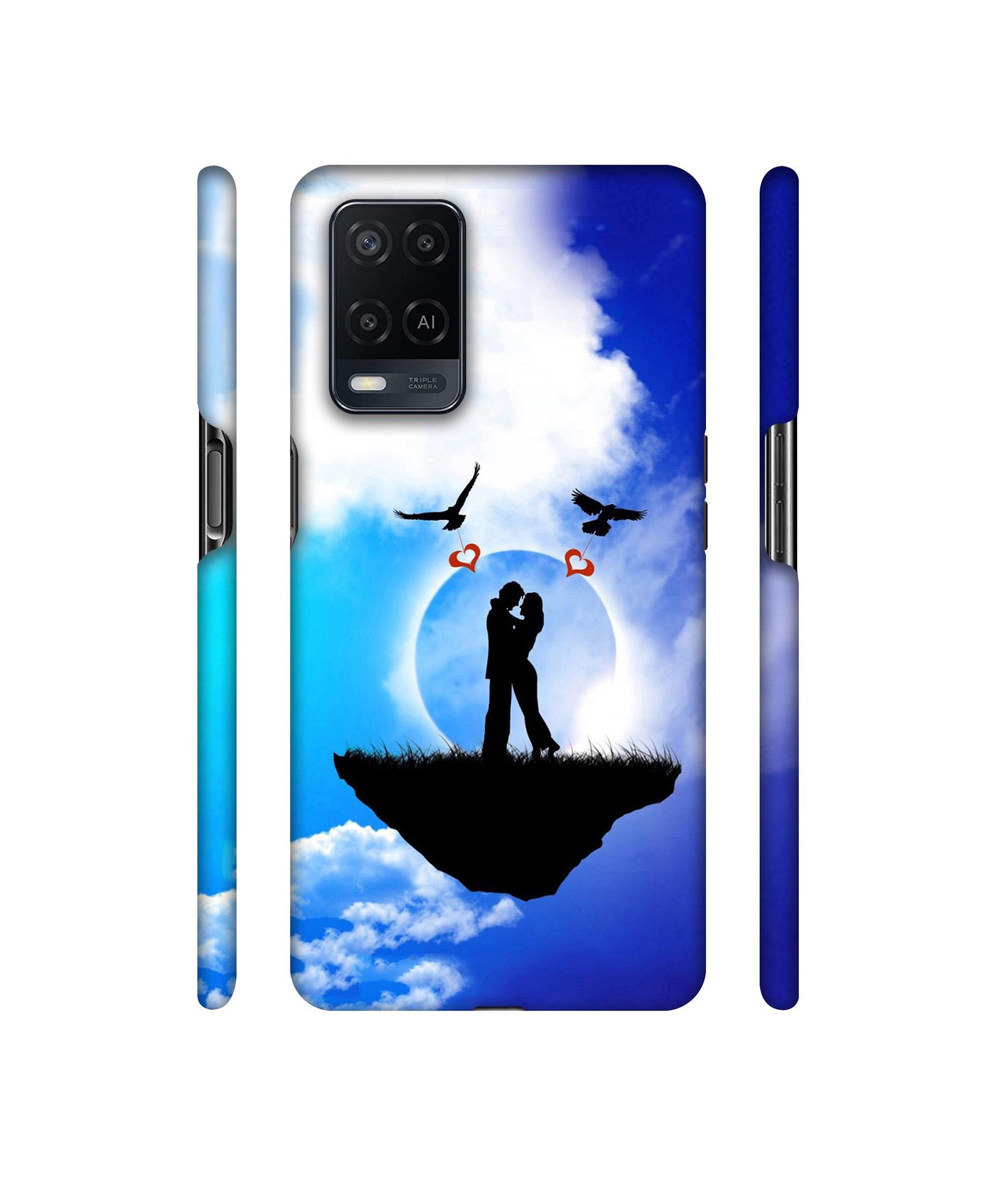 Flying Love Designer Hard Back Cover for Oppo A54 4G