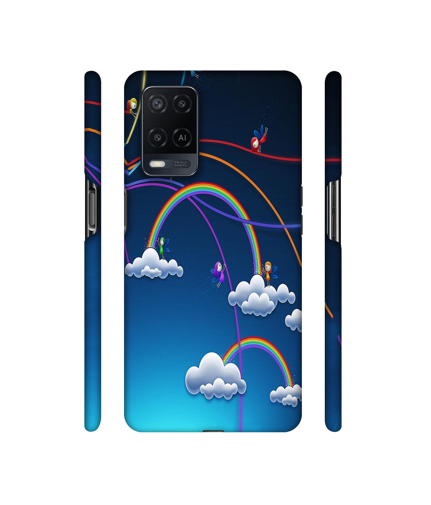 Rainbow Designer Hard Back Cover for Oppo A54 4G