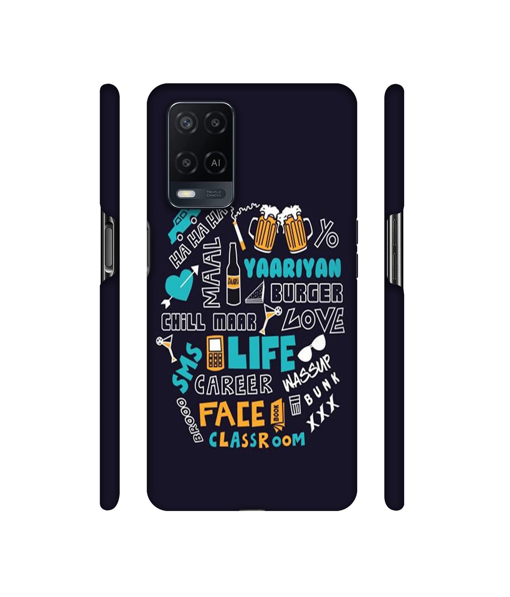 Funny Quote Designer Hard Back Cover for Oppo A54 4G