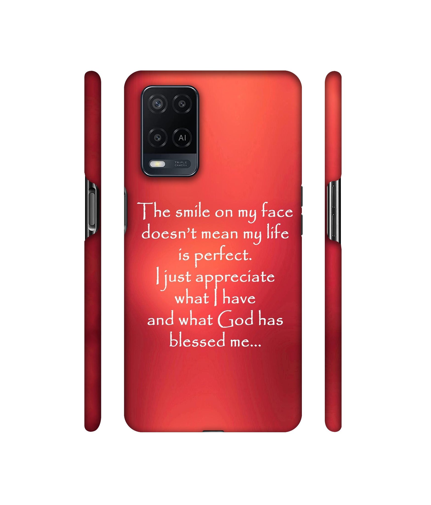 Quotes On Life Designer Hard Back Cover for Oppo A54 4G