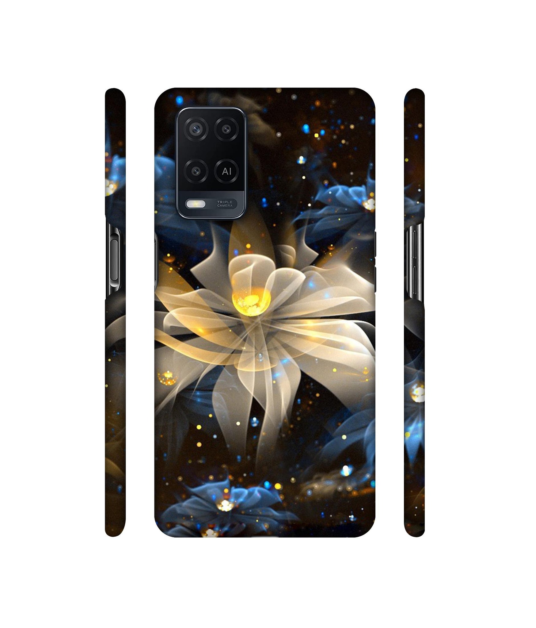 Art Flower Designer Hard Back Cover for Oppo A54 4G