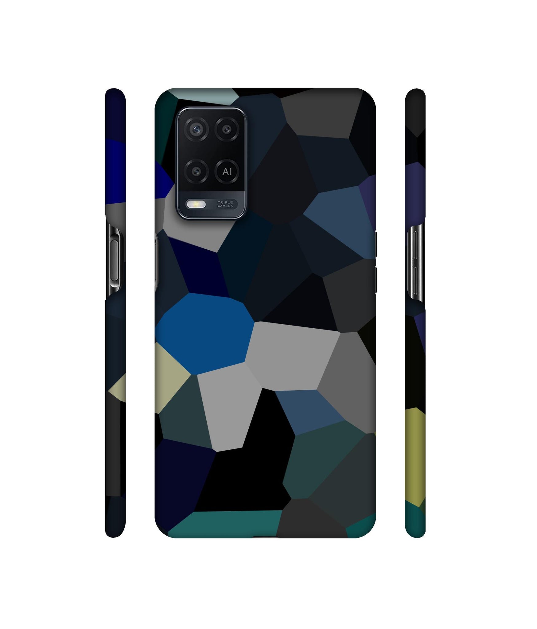Mathematical Shape Designer Hard Back Cover for Oppo A54 4G