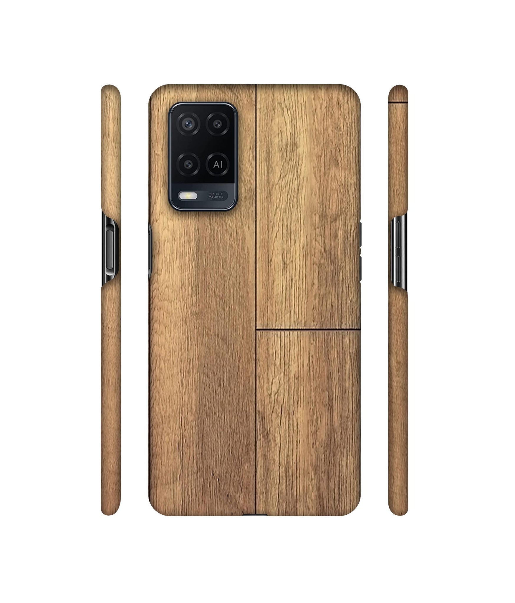 Wood Stretcher Designer Hard Back Cover for Oppo A54 4G
