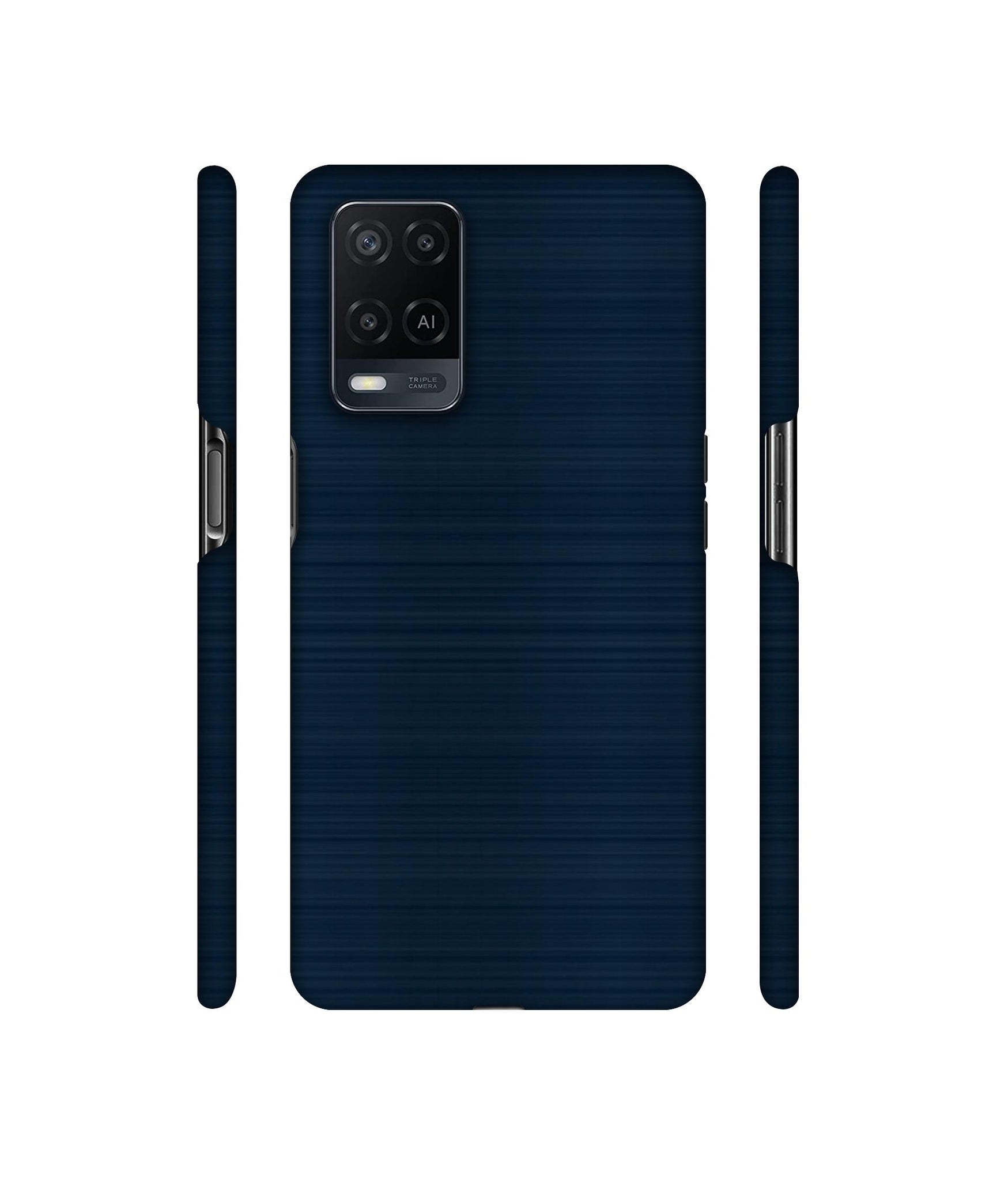 Blue Line Designer Hard Back Cover for Oppo A54 4G