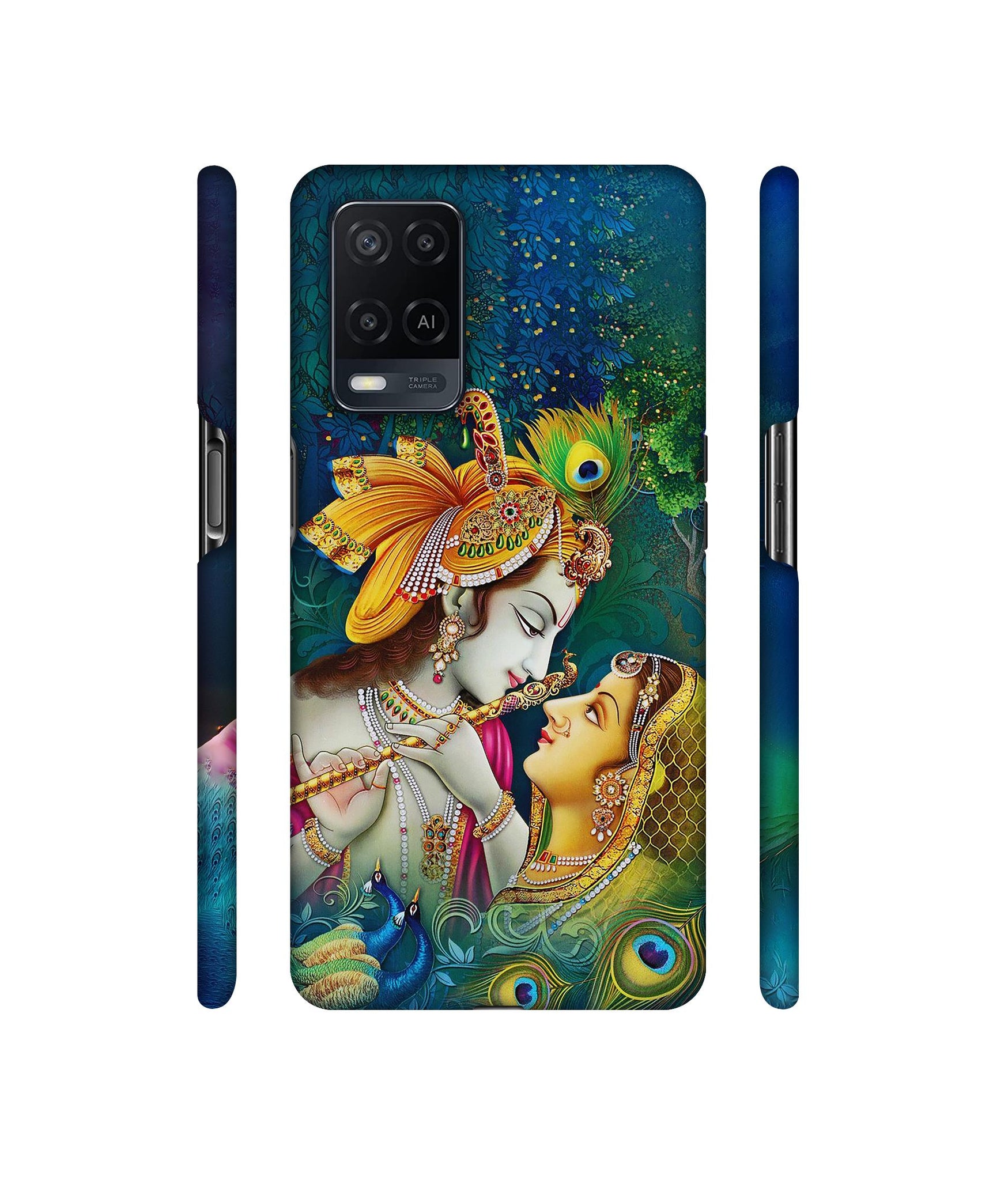 Radha Kishan Love Designer Hard Back Cover for Oppo A54 4G