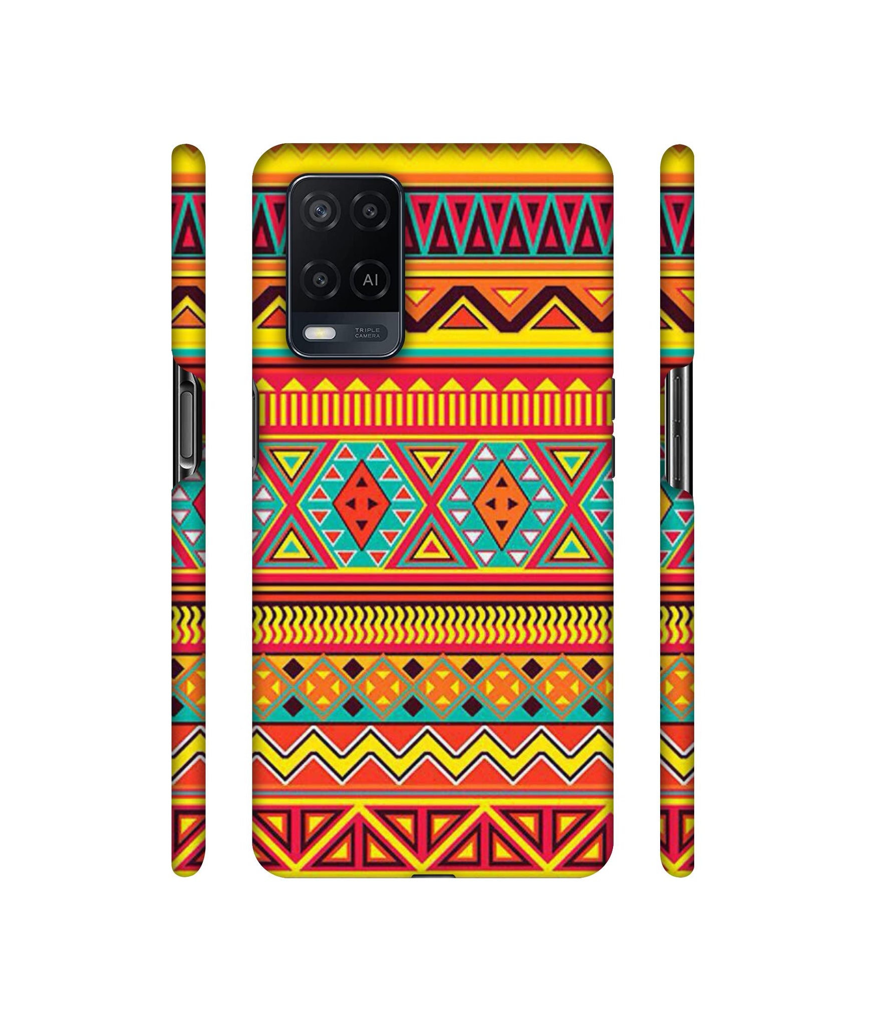 Artistic Rangoli Designer Hard Back Cover for Oppo A54 4G