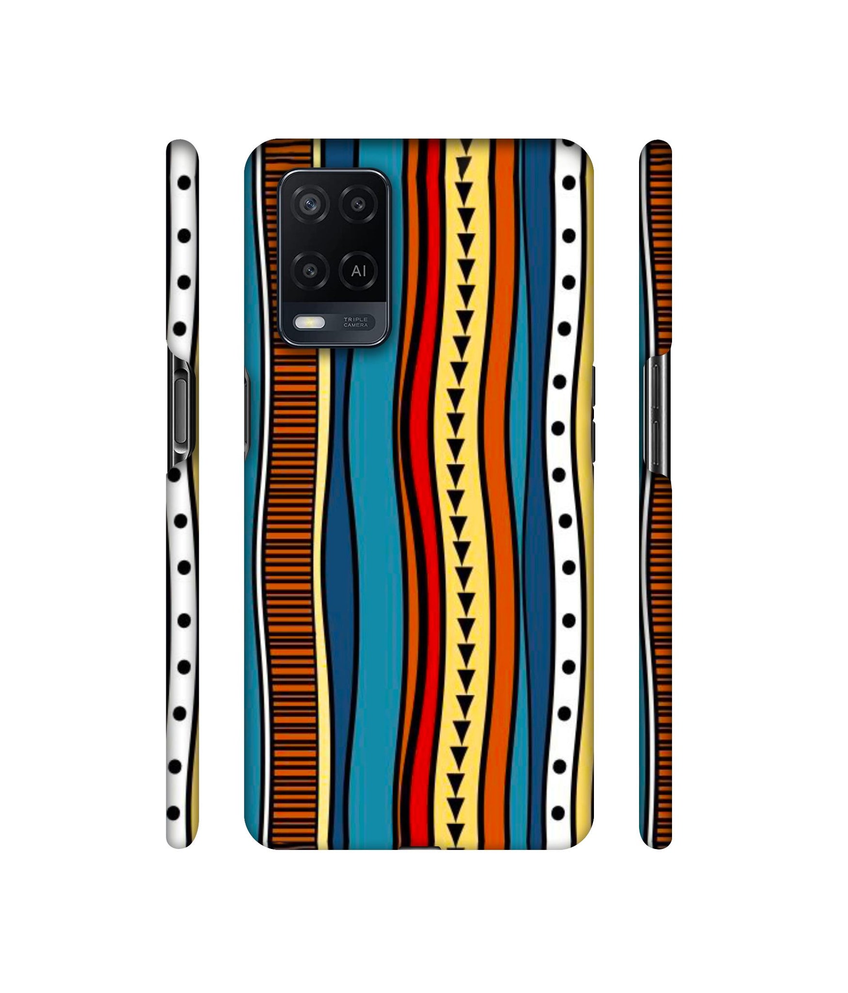 Rangoli Folk Art Designer Hard Back Cover for Oppo A54 4G