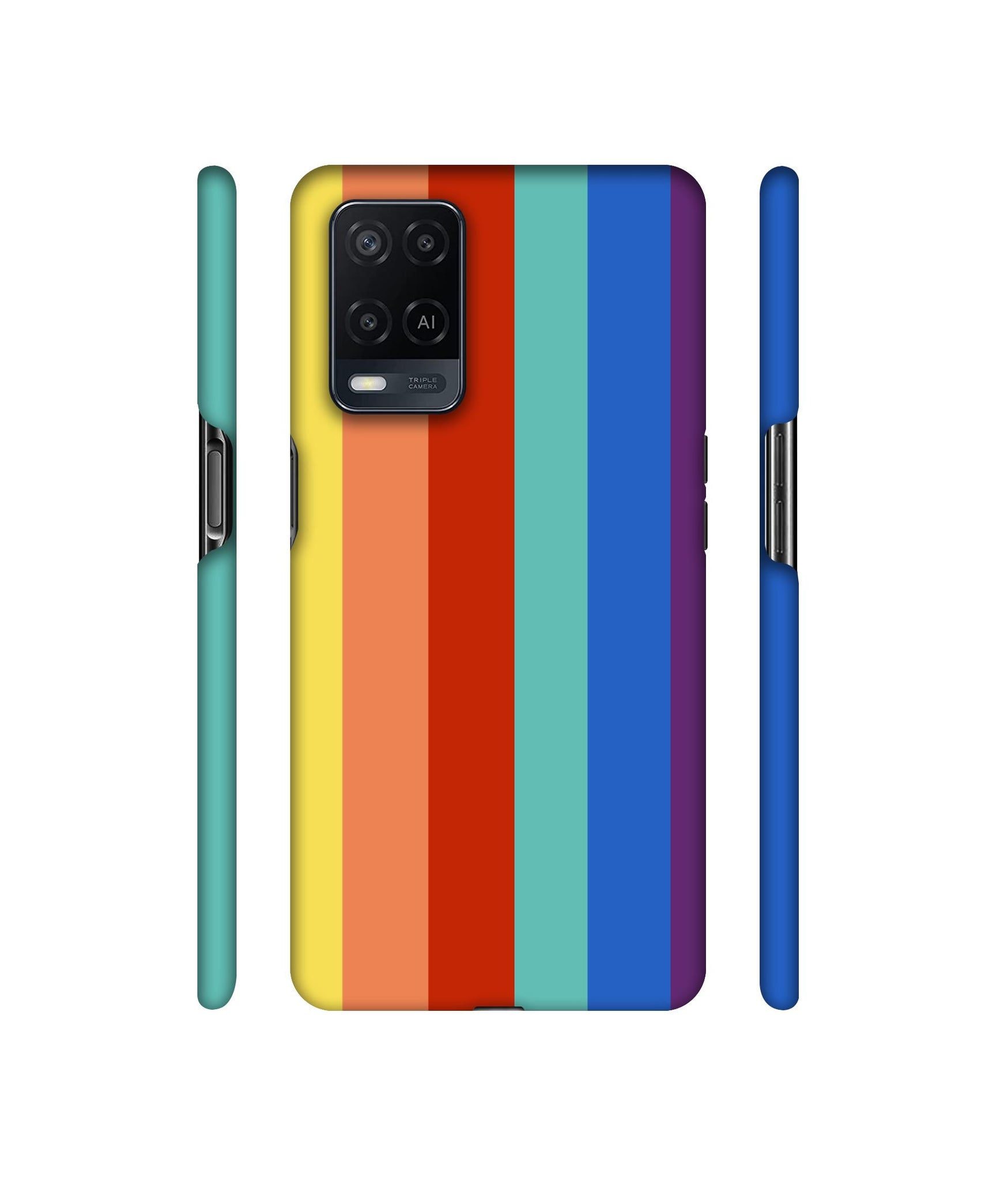 Rainbow Colors Designer Hard Back Cover for Oppo A54 4G