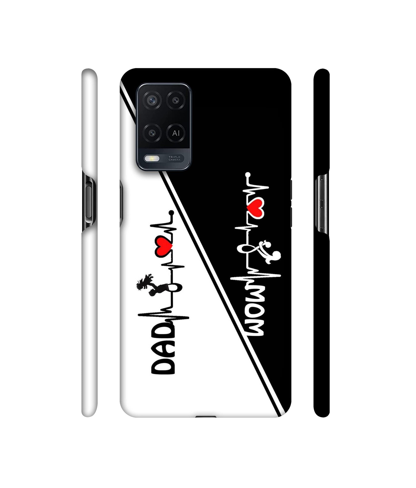 Mom and Dad Lover Designer Hard Back Cover for Oppo A54 4G