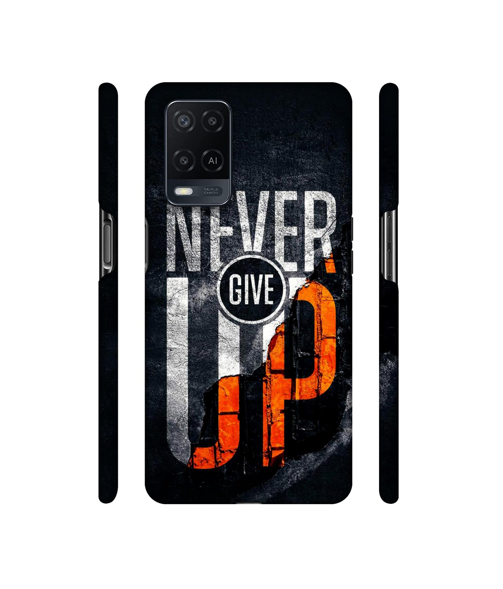 Never Give Up Designer Hard Back Cover for Oppo A54 4G
