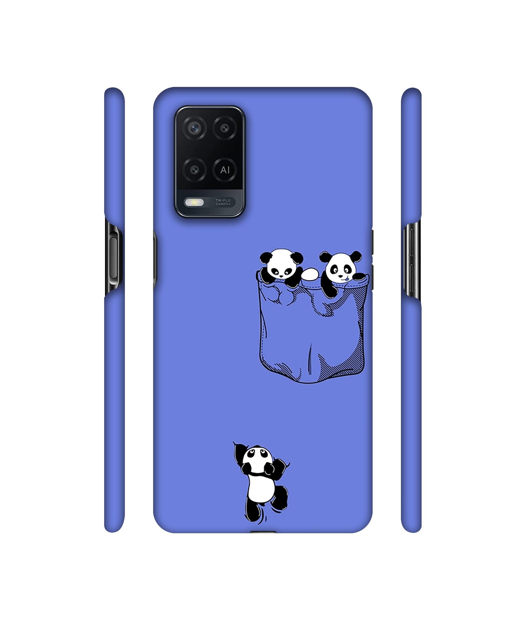 Poket Panda Designer Hard Back Cover for Oppo A54 4G