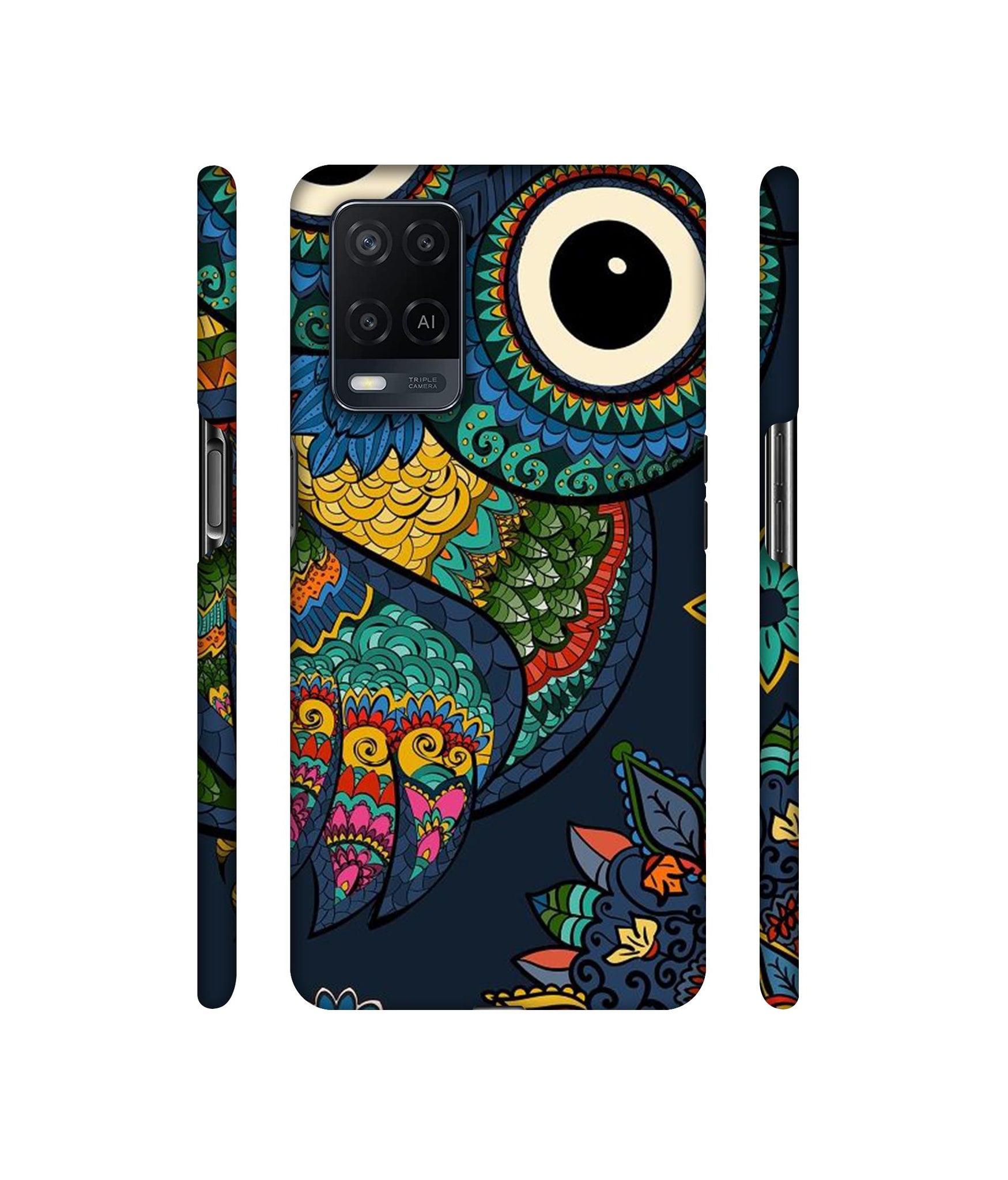 Owl Designer Hard Back Cover for Oppo A54 4G