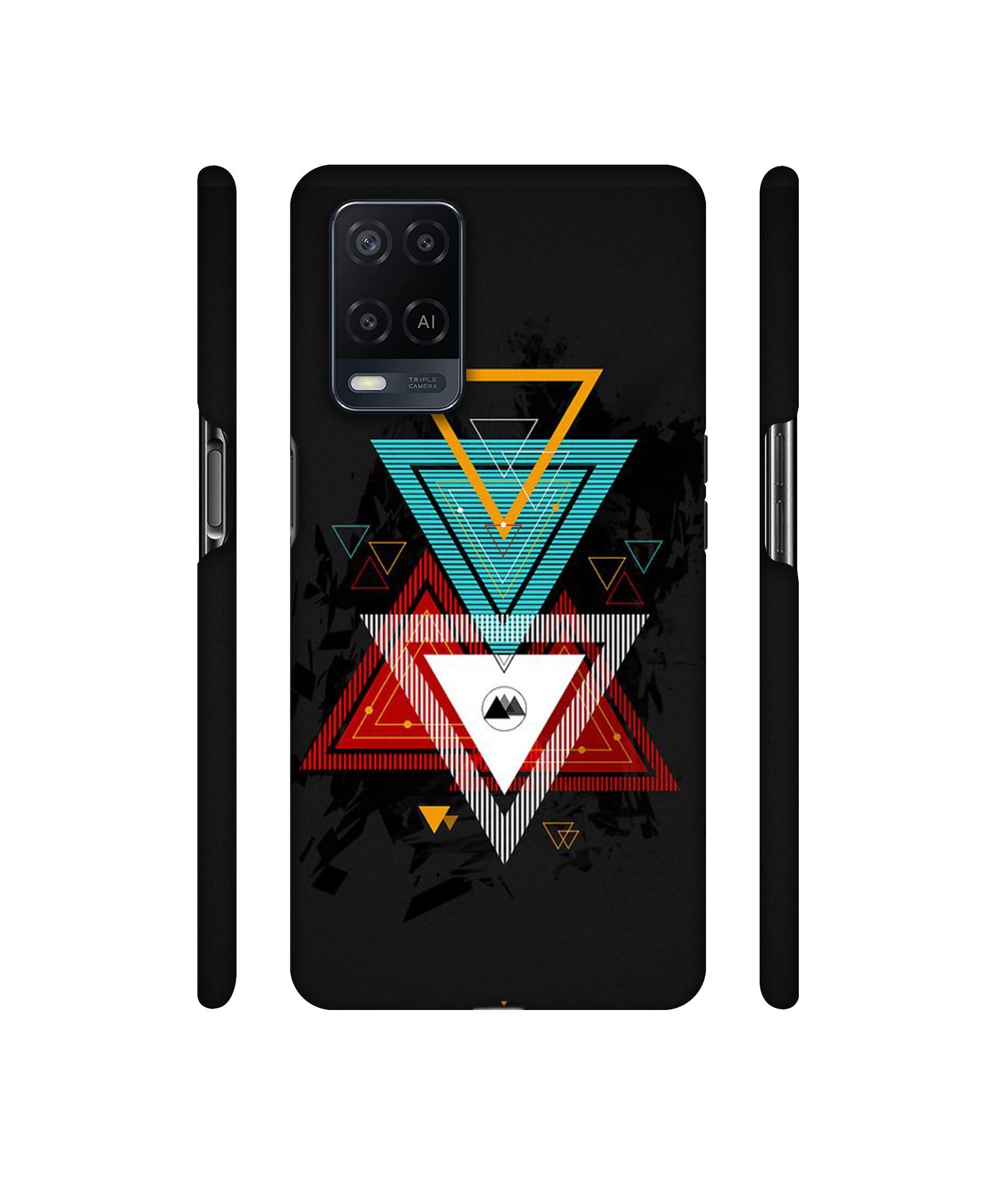 Illustrator Triangle Designer Hard Back Cover for Oppo A54 4G