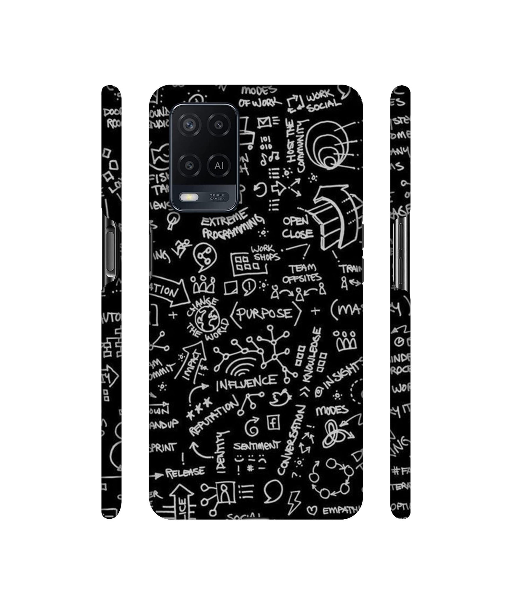 Formulas Designer Hard Back Cover for Oppo A54 4G