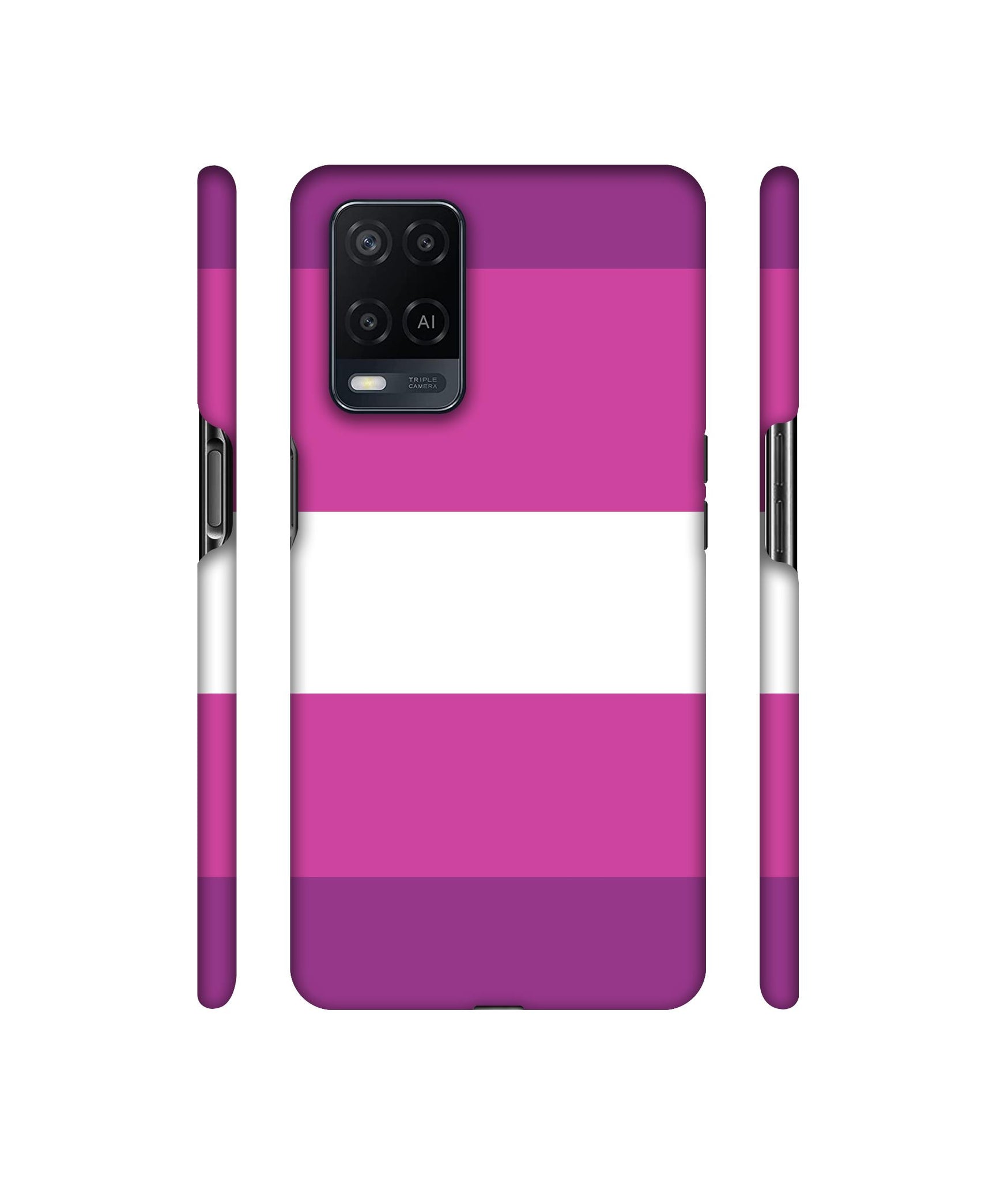 Purple Shade Straps Designer Hard Back Cover for Oppo A54 4G