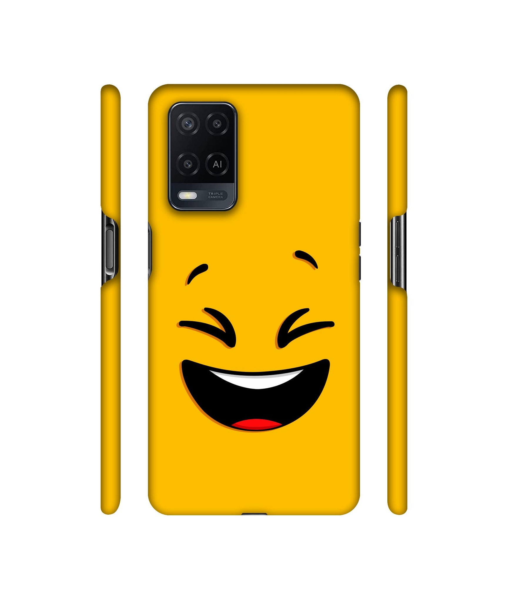 Smile Face Designer Hard Back Cover for Oppo A54 4G