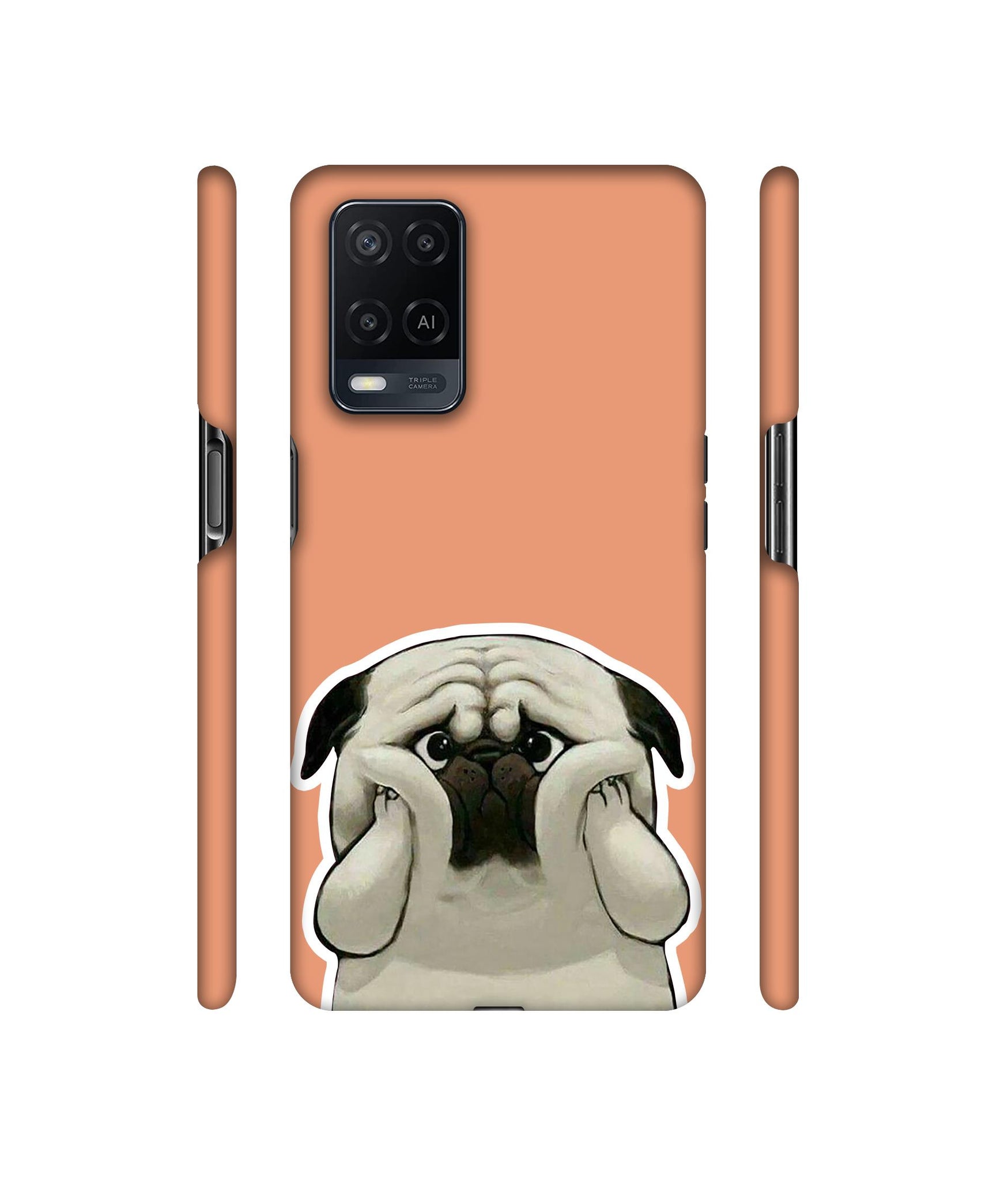 Pot Dog Pich Colour Designer Hard Back Cover for Oppo A54 4G