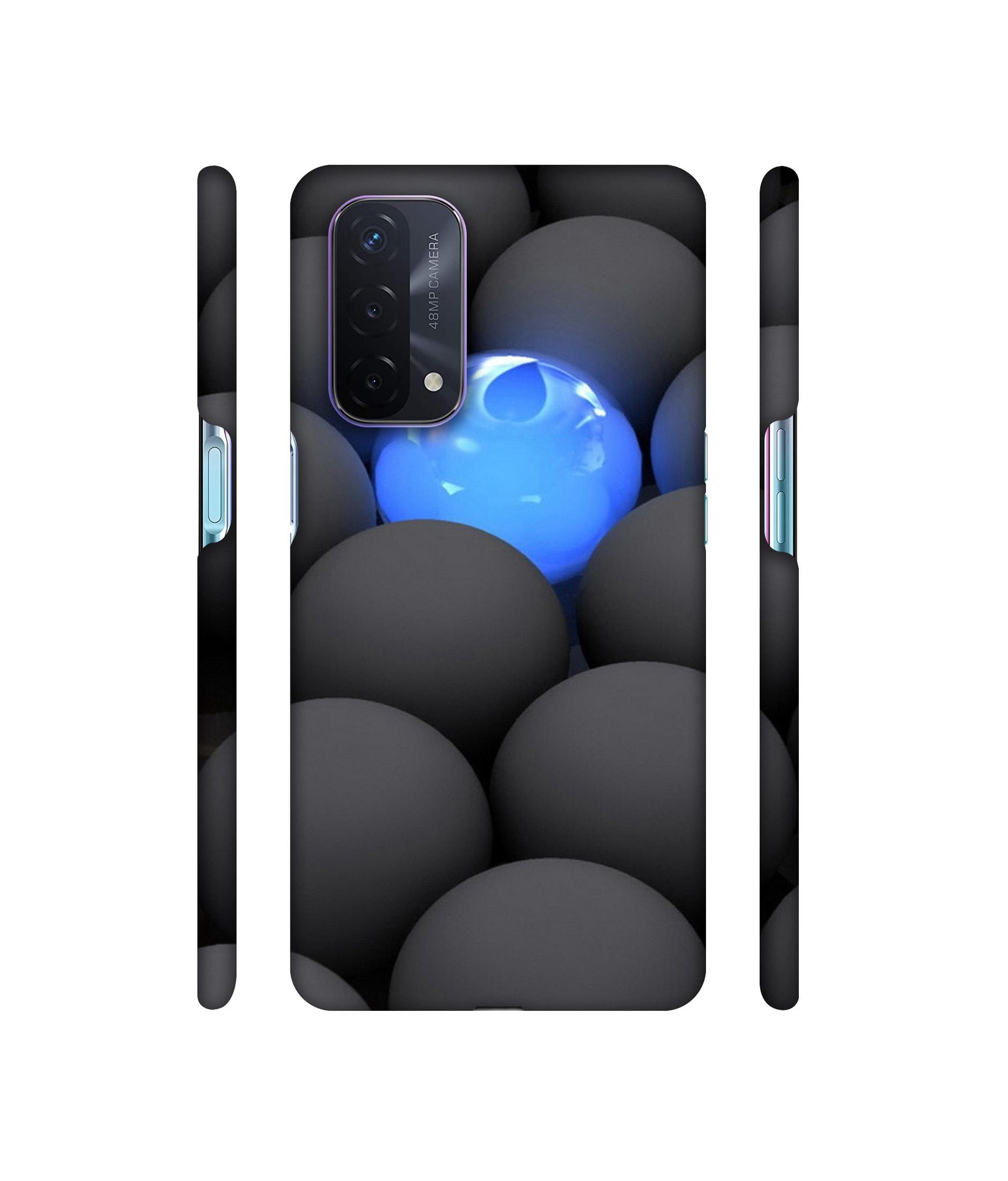 Balls Dark Neon Sight Surface Designer Hard Back Cover for Oppo A74 5G