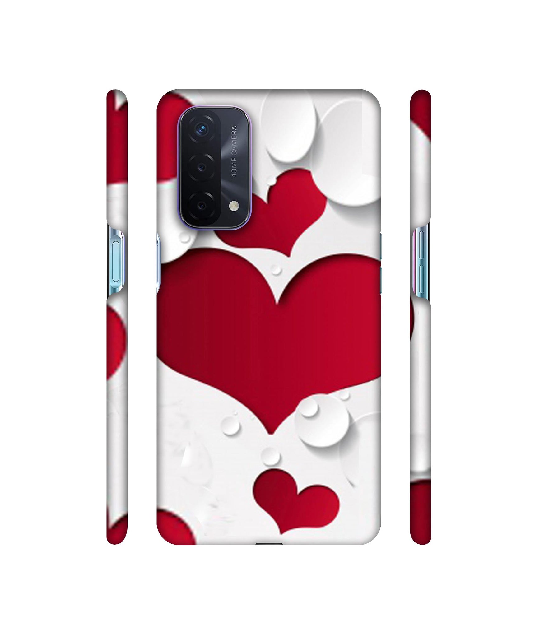 Multiple Hearts Designer Hard Back Cover for Oppo A74 5G