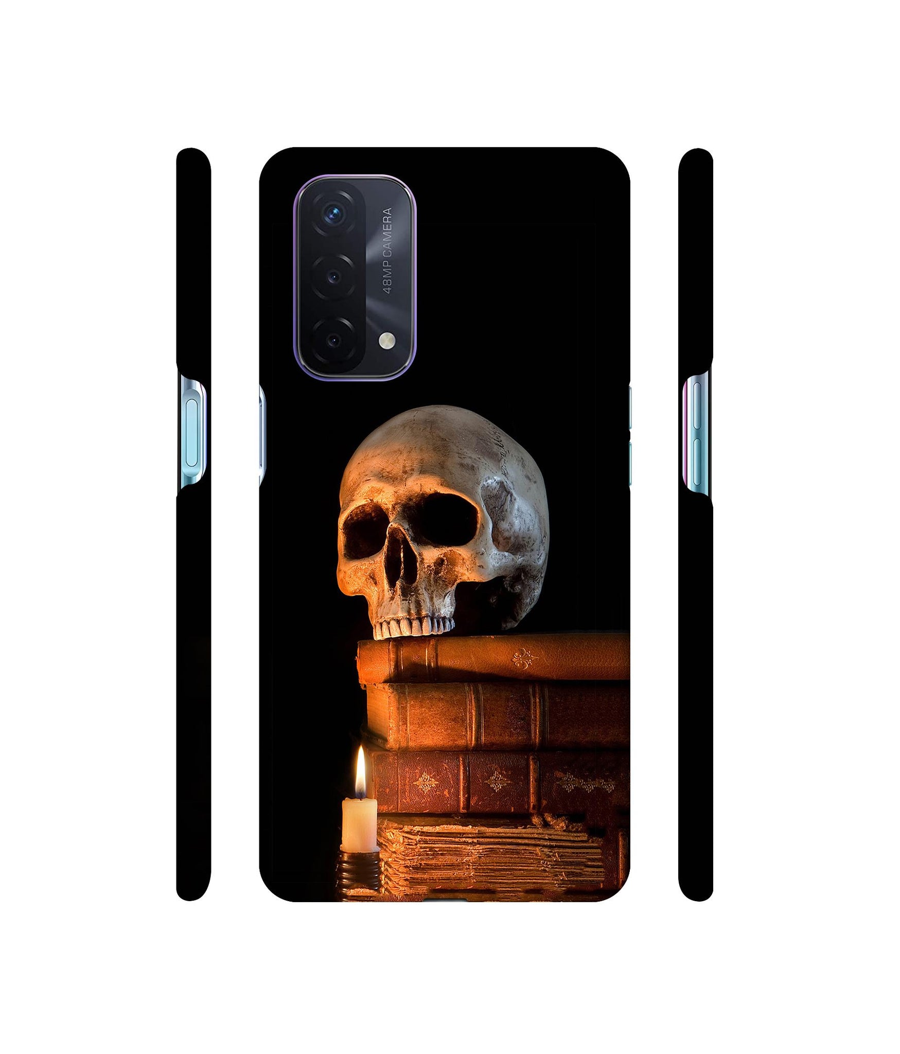 Skull Magic Candles Books Designer Hard Back Cover for Oppo A74 5G