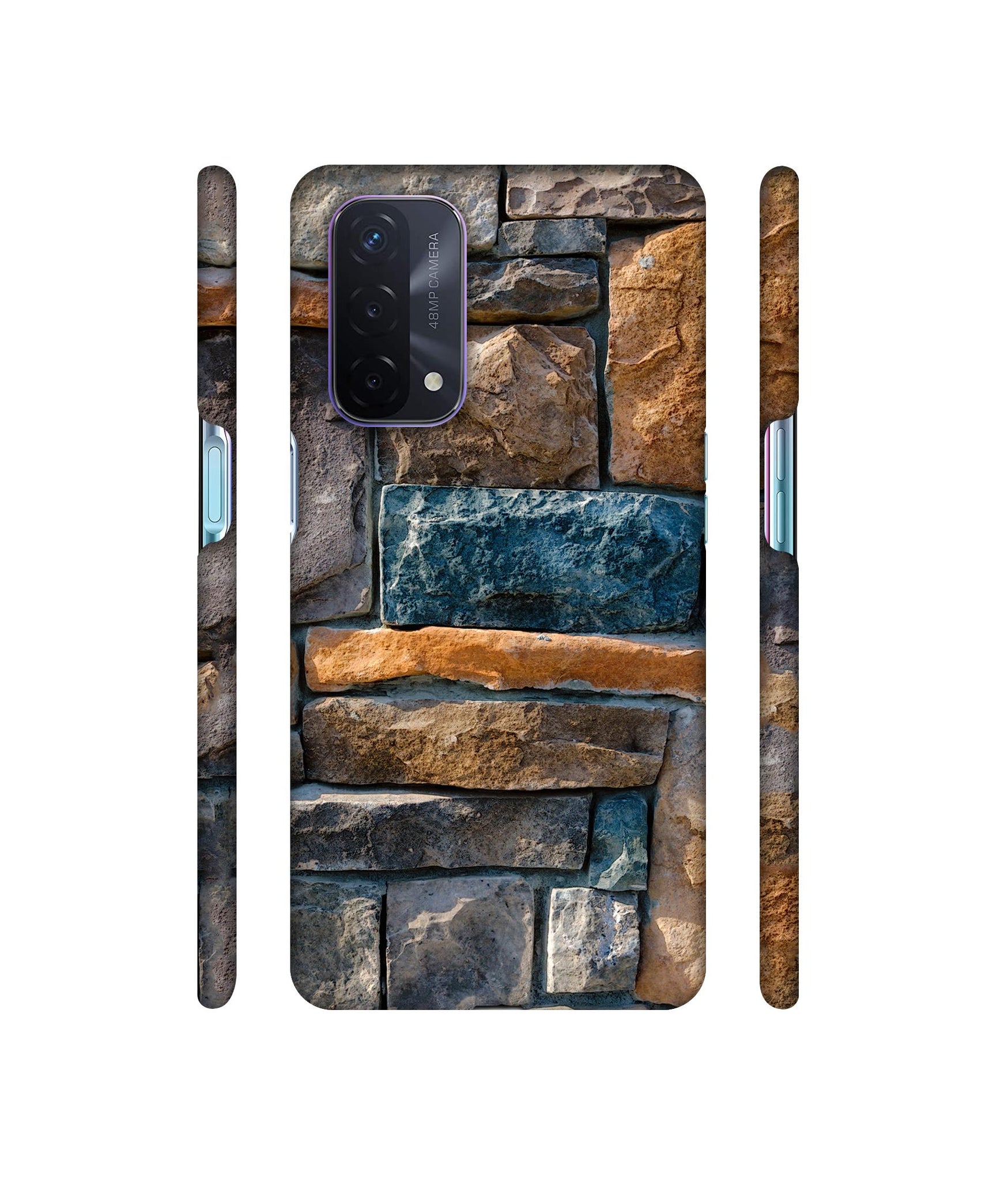 Decorative Stone Cladding Designer Hard Back Cover for Oppo A74 5G