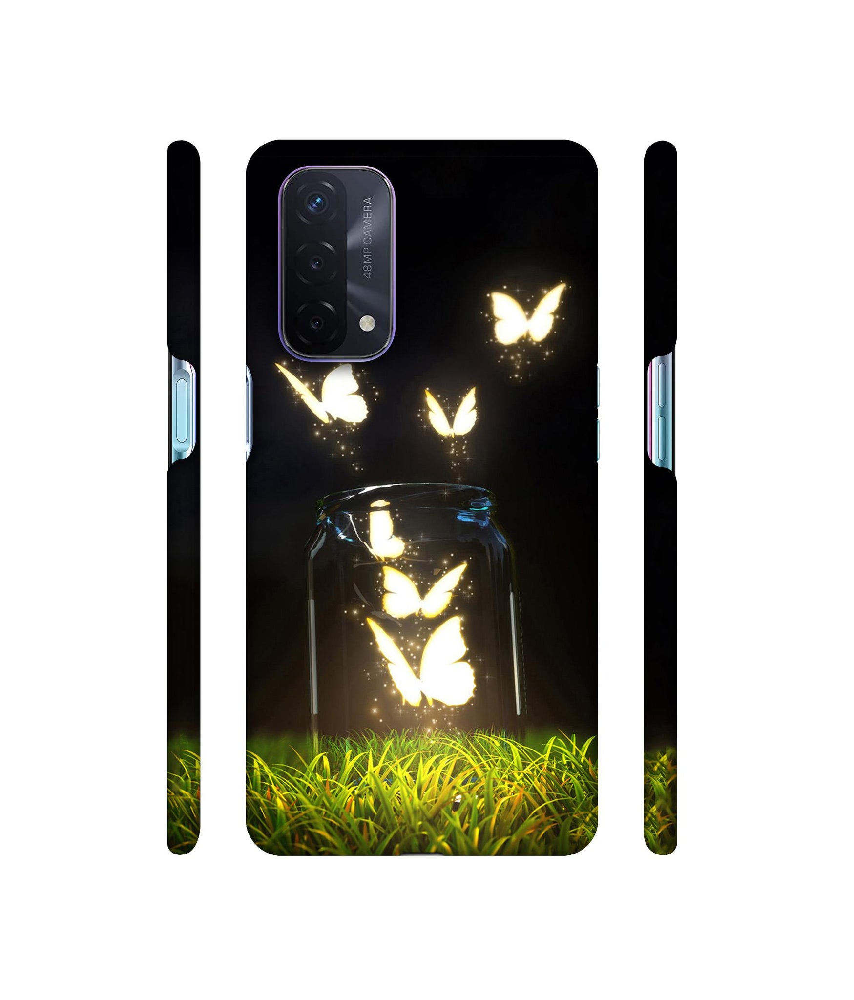 Butterfly Designer Hard Back Cover for Oppo A74 5G