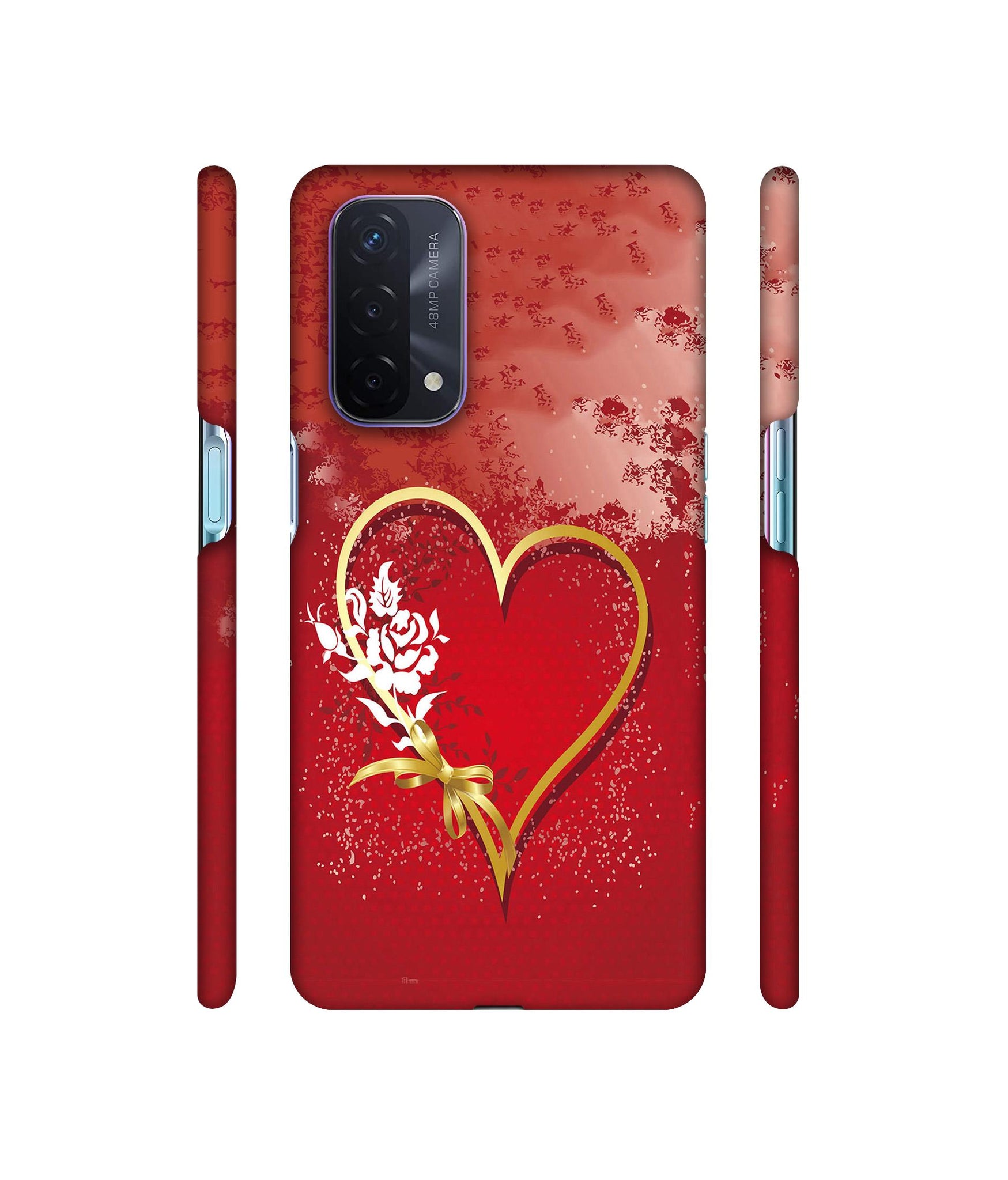 Love Rose Designer Hard Back Cover for Oppo A74 5G