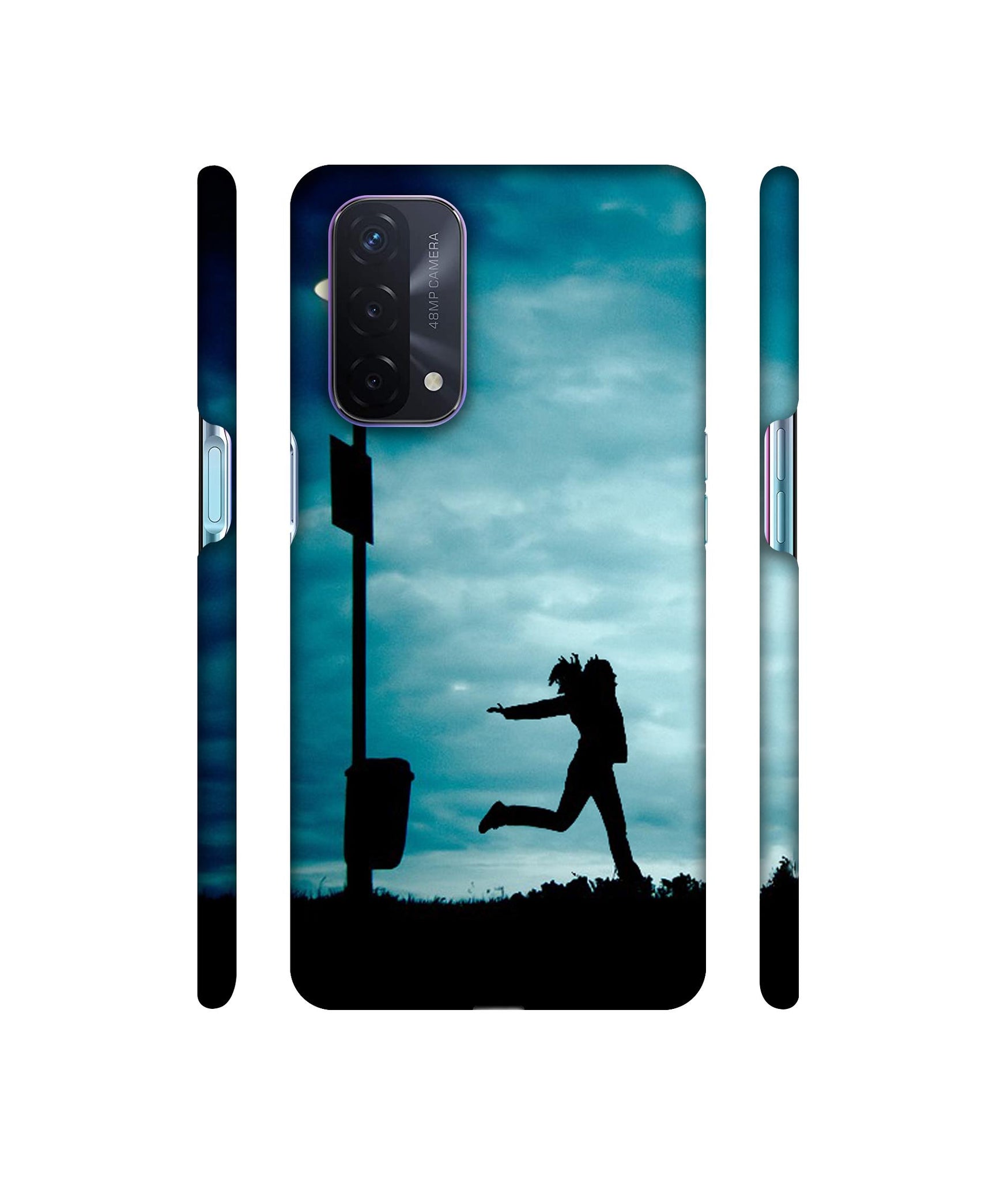 Girl Running At Night Designer Hard Back Cover for Oppo A74 5G