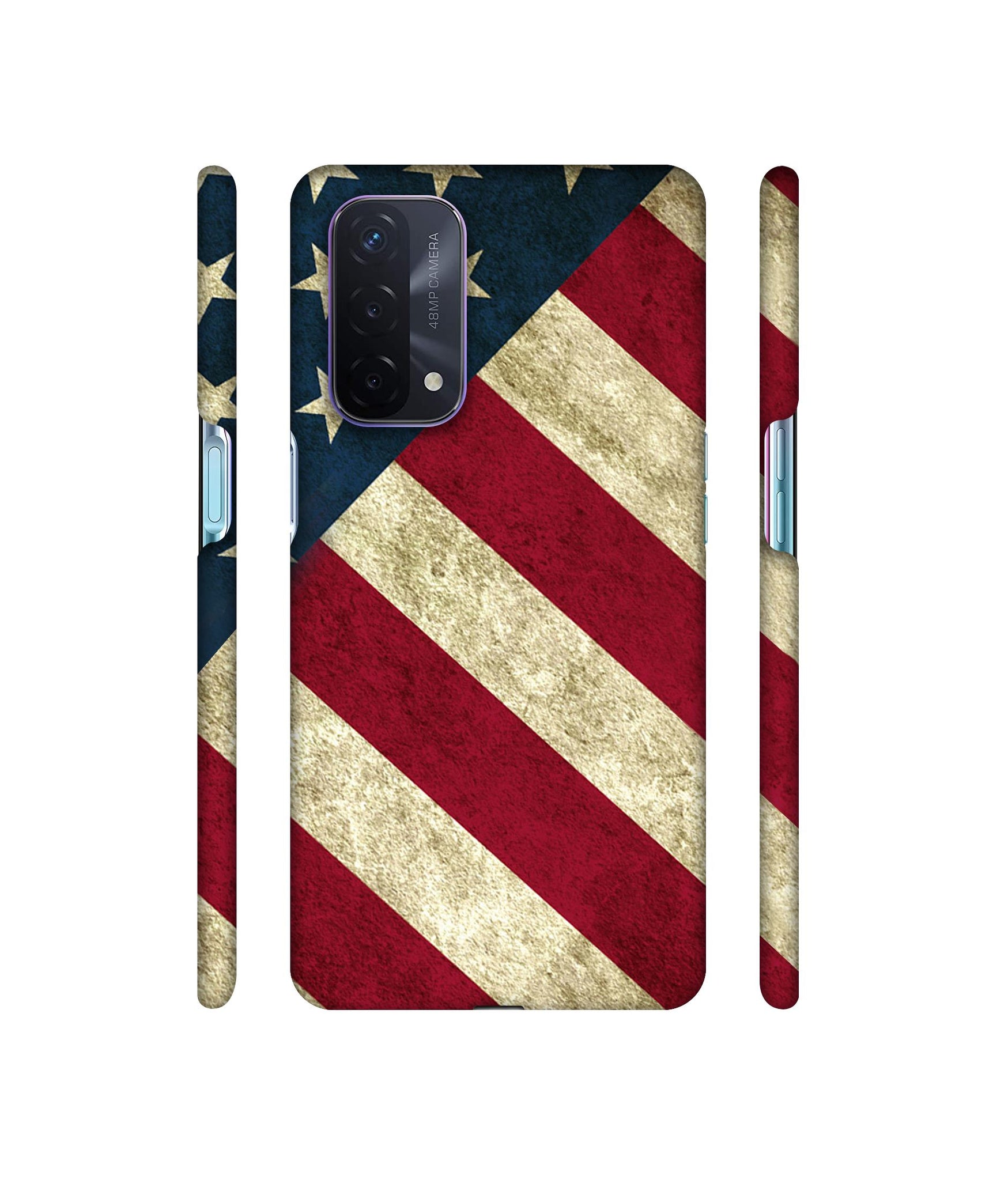 USA Flag Designer Hard Back Cover for Oppo A74 5G