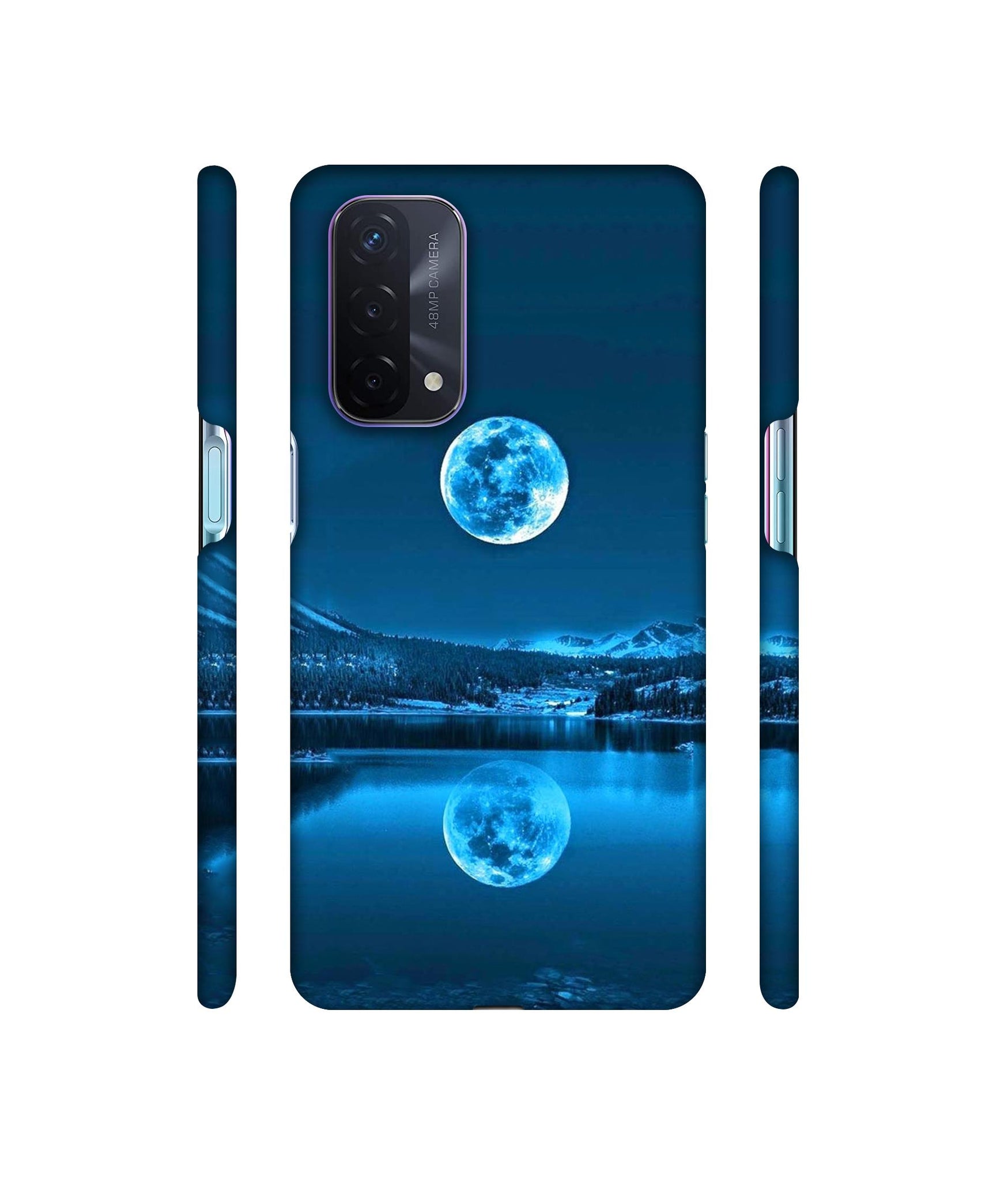 Awesome Moon Designer Hard Back Cover for Oppo A74 5G