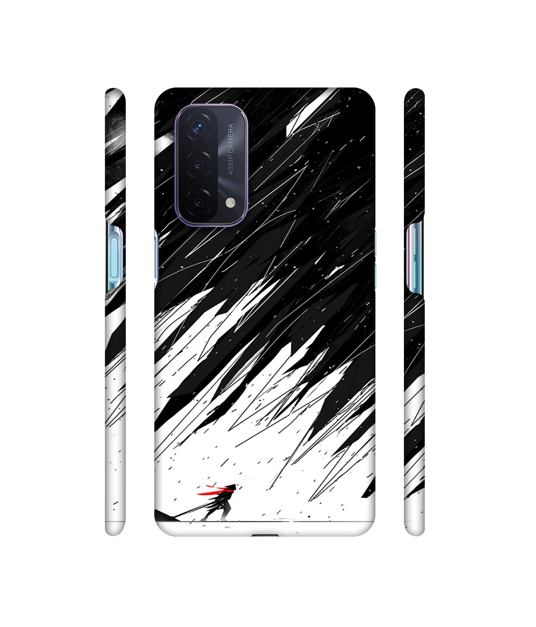 Geometric Strom Designer Hard Back Cover for Oppo A74 5G