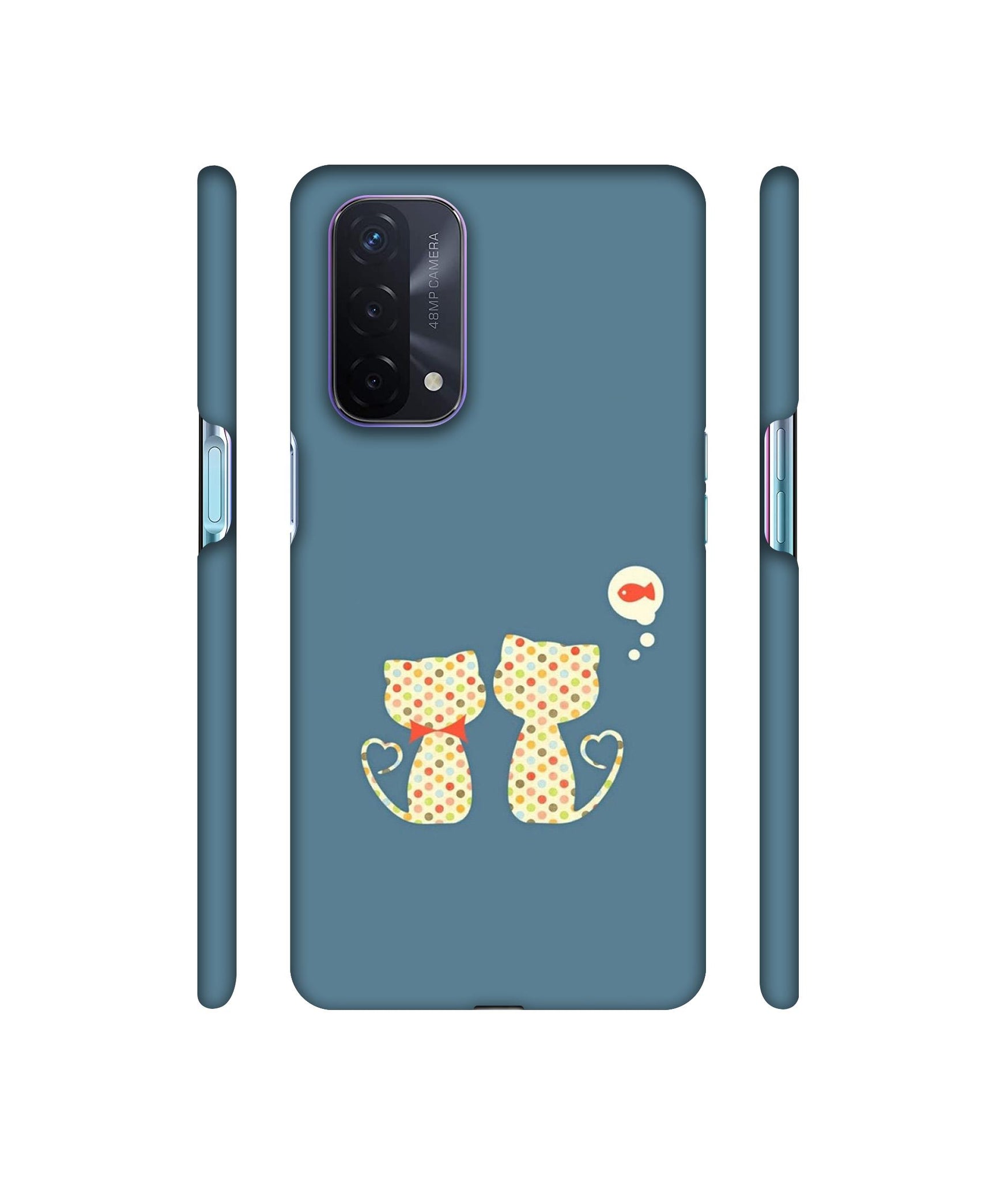 Fish On Mind Print Designer Hard Back Cover for Oppo A74 5G