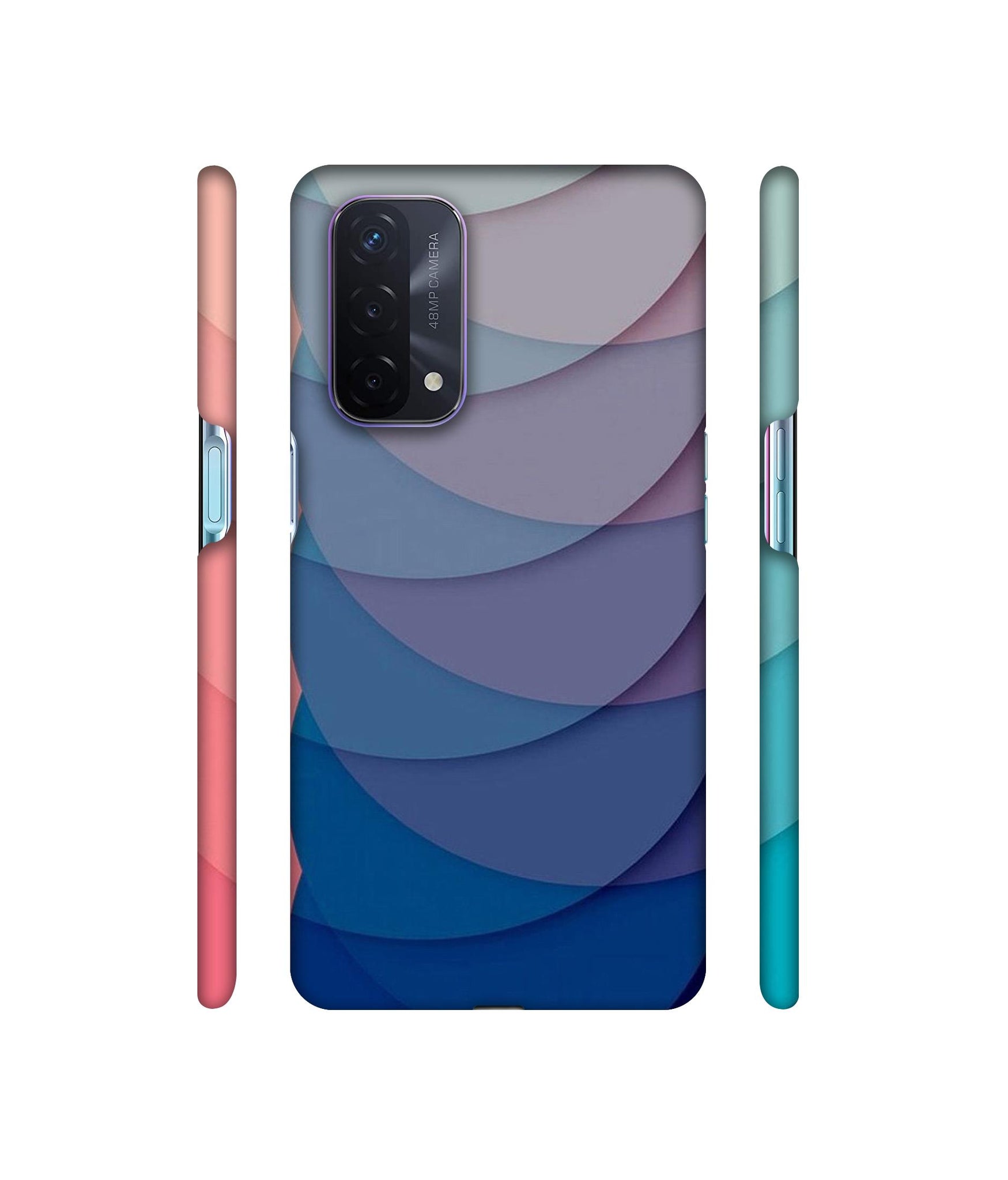 Waves Pattern Print Designer Hard Back Cover for Oppo A74 5G