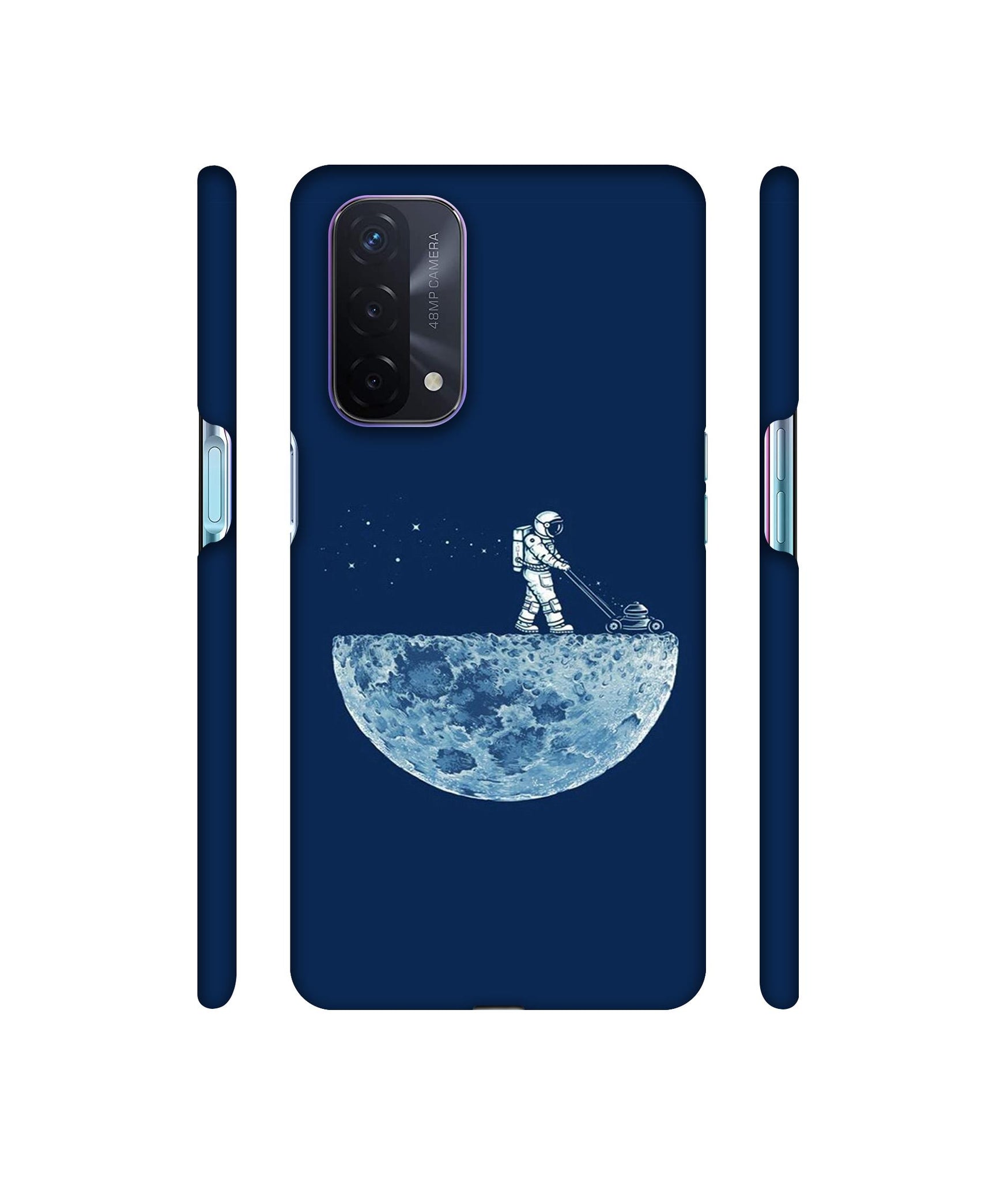 Moon Walk Designer Hard Back Cover for Oppo A74 5G